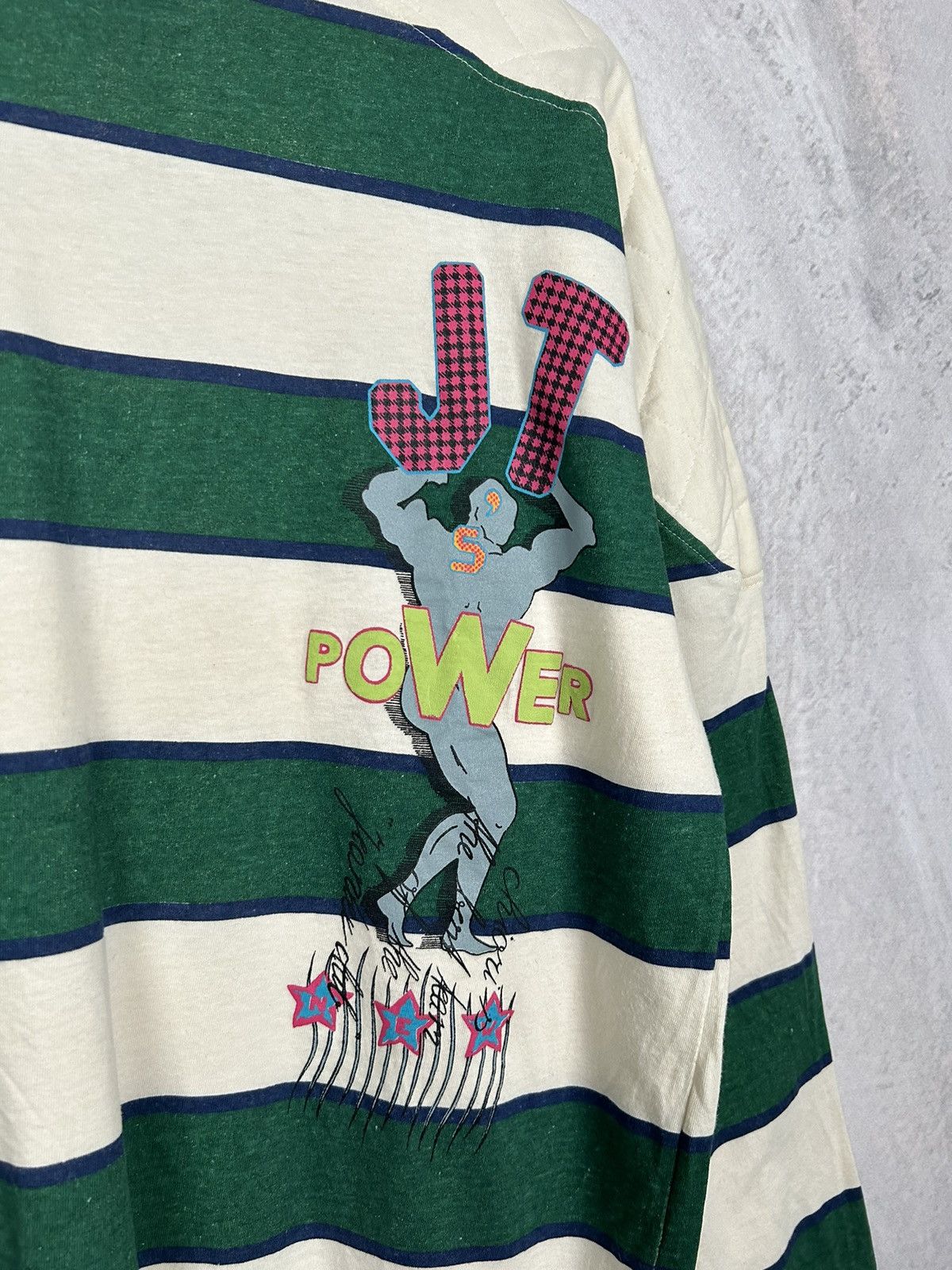 Vintage Vintage Retro Crewneck 90s Striped Skate Rock Size US L / EU 52-54 / 3 - 3 Thumbnail