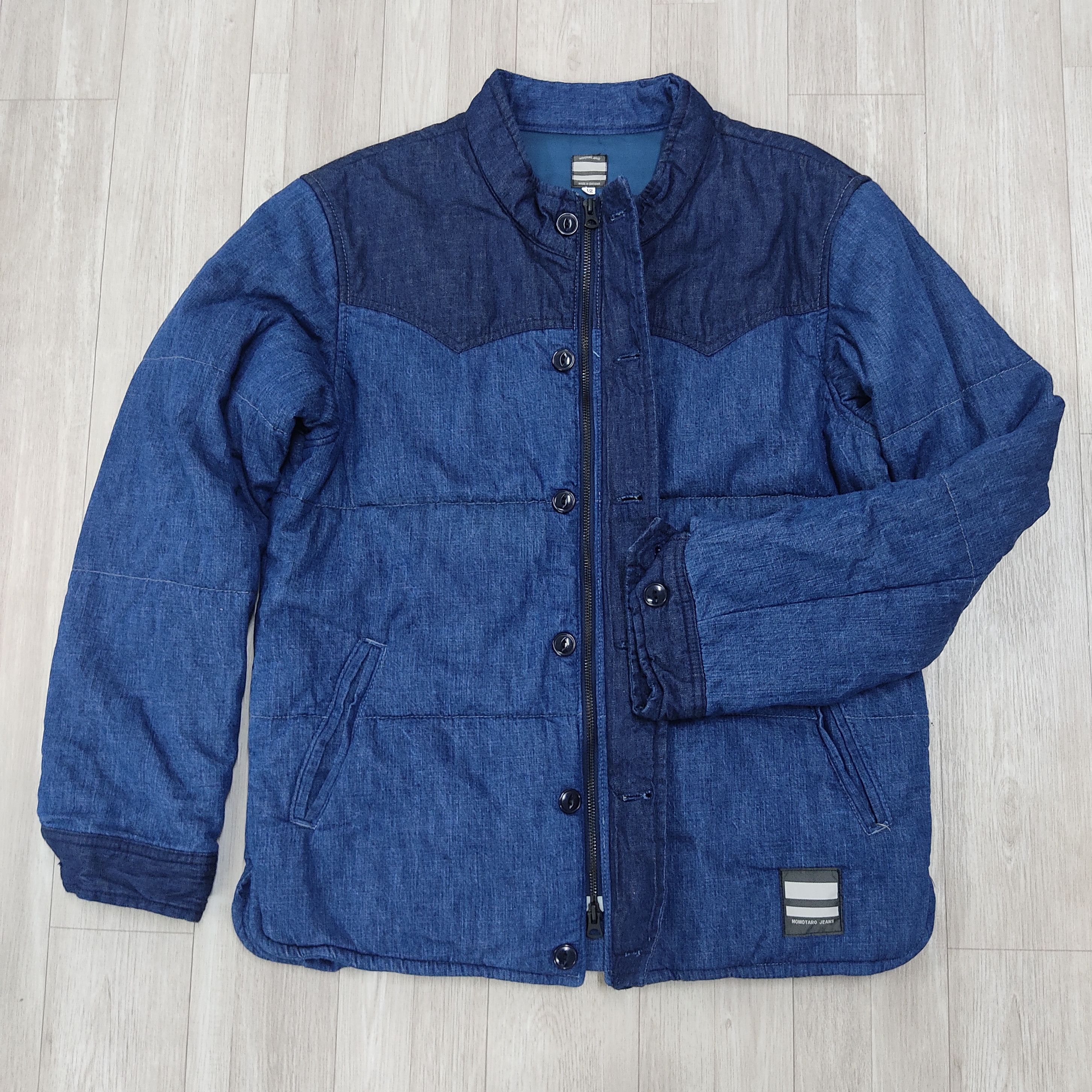 Momotaro Jeans MOMOTARO JEANS Indigo Blue Comboy Padded Denim Jacket Size US M / EU 48-50 / 2 - 4 Thumbnail