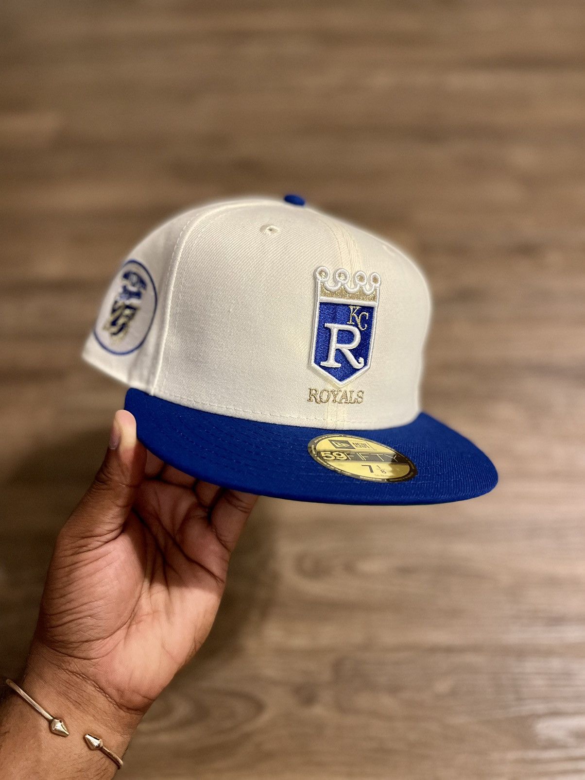 New Era Kansas City Royals White Dome 2 Two Tone Rare 7 1/8