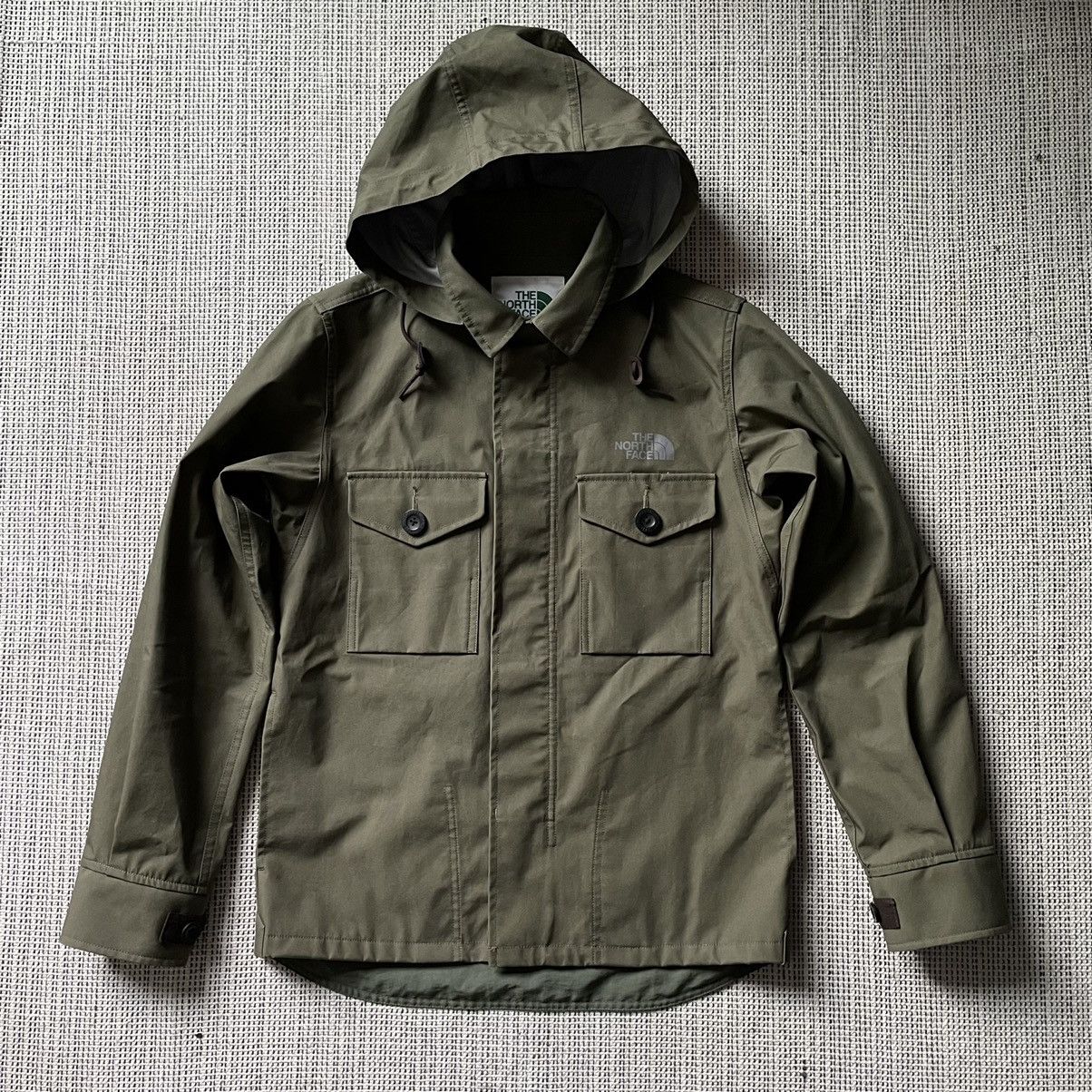 image of Comme Des Garcons x Junya Watanabe Man Ss18 Gore Windstopper Shirt Jacket Olive Hybrid in Green (Si