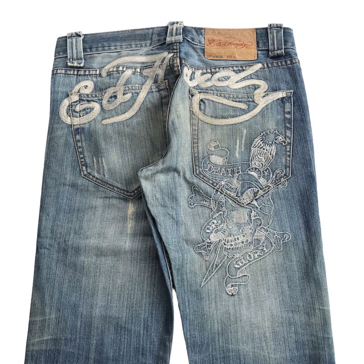 Christian Audigier × Ed Hardy ED HARDY by CHRISTIAN AUDIGIER EMBROIDERED DENIM PANTS Size US 32 / EU 48 - 2 Thumbnail