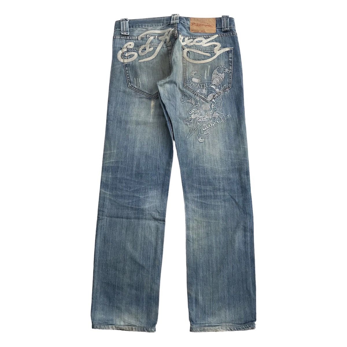 Christian Audigier × Ed Hardy ED HARDY by CHRISTIAN AUDIGIER EMBROIDERED DENIM PANTS Size US 32 / EU 48 - 1 Thumbnail