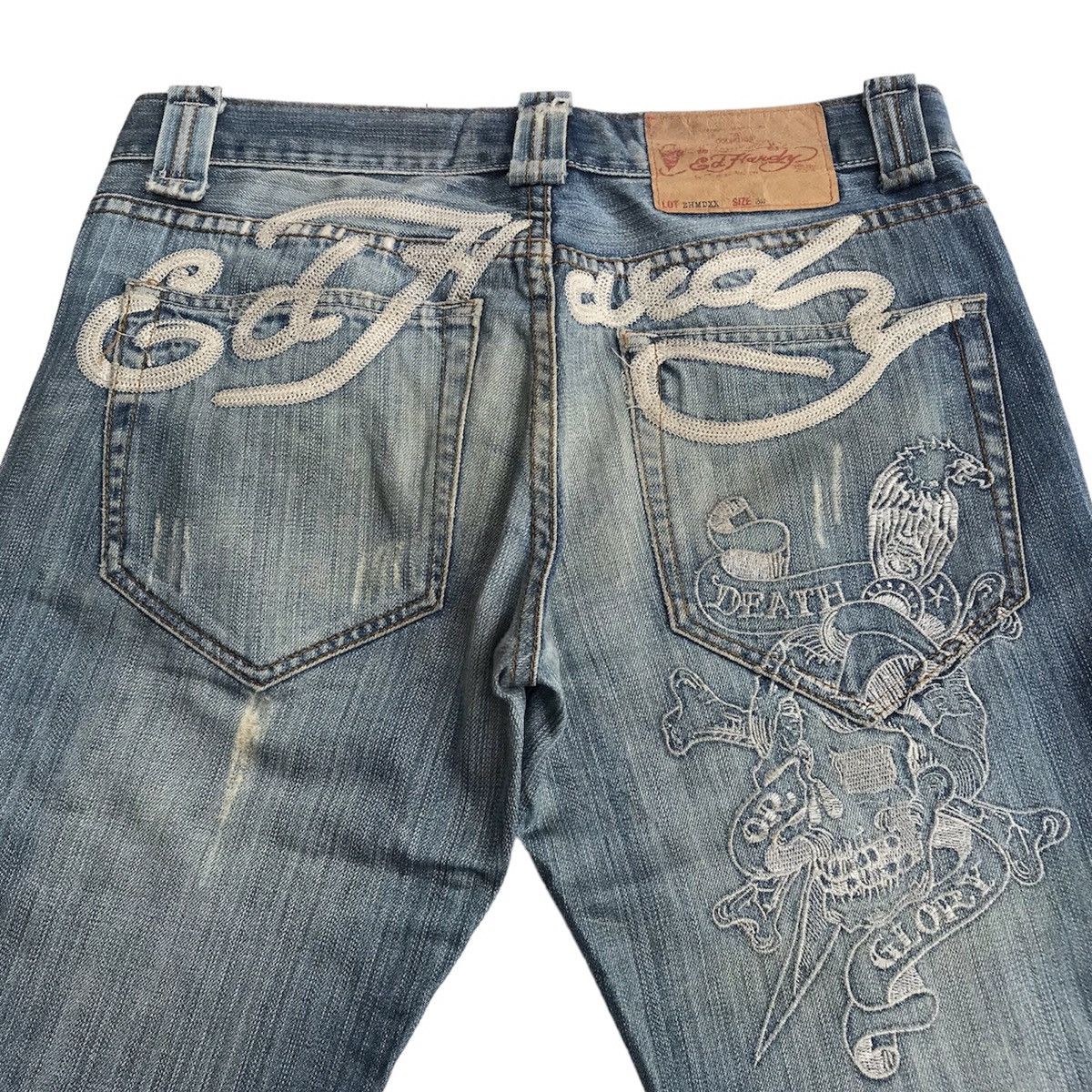 Christian Audigier × Ed Hardy ED HARDY by CHRISTIAN AUDIGIER EMBROIDERED DENIM PANTS Size US 32 / EU 48 - 3 Thumbnail
