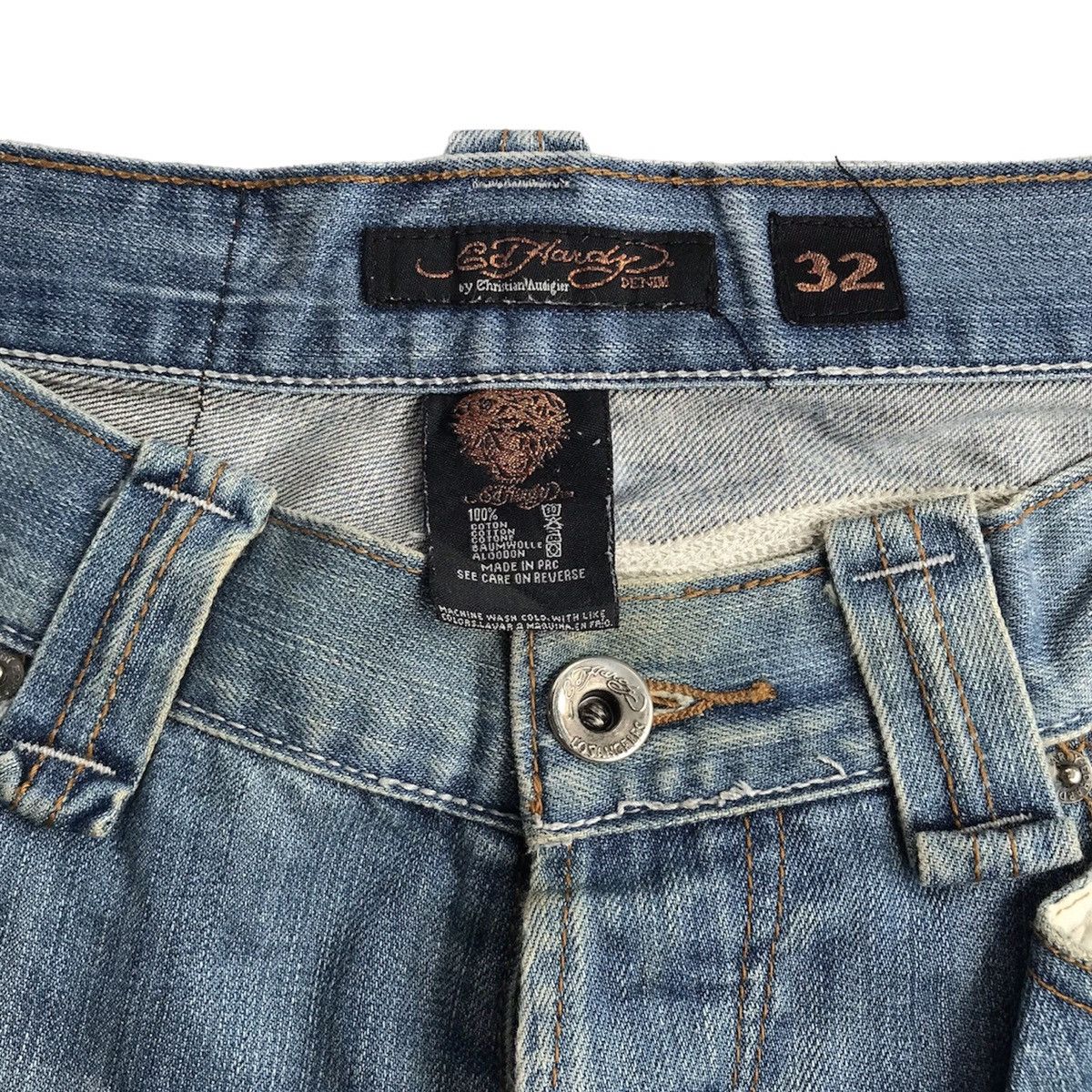 Christian Audigier × Ed Hardy ED HARDY by CHRISTIAN AUDIGIER EMBROIDERED DENIM PANTS Size US 32 / EU 48 - 7 Thumbnail
