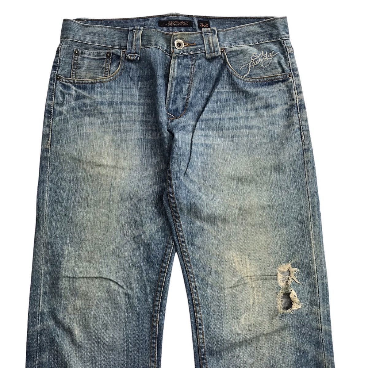 Christian Audigier × Ed Hardy ED HARDY by CHRISTIAN AUDIGIER EMBROIDERED DENIM PANTS Size US 32 / EU 48 - 16 Thumbnail