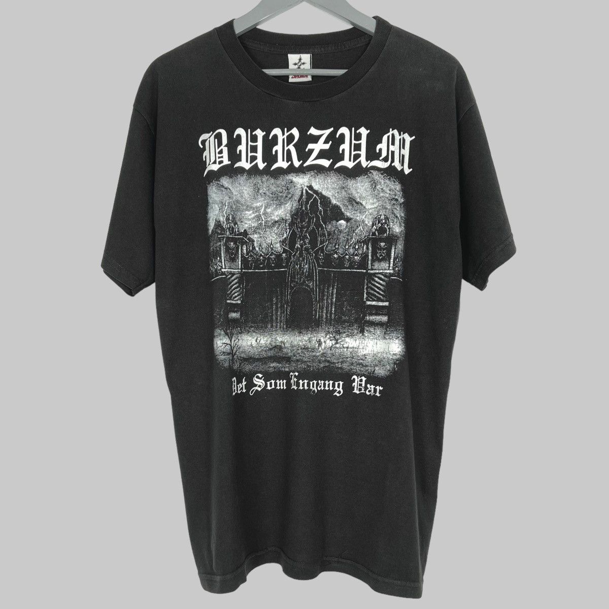 image of Band Tees x Rock T Shirt Vintage 90's Burzum ‘Det Som Engang War’ Sama T Shirt in Black (Size Large