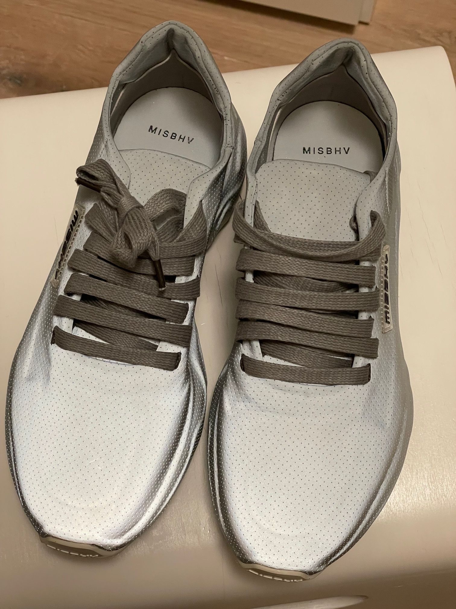 image of Misbhv Moon Trainer Grey Silver Sneaker Shoes 43 10, Men's