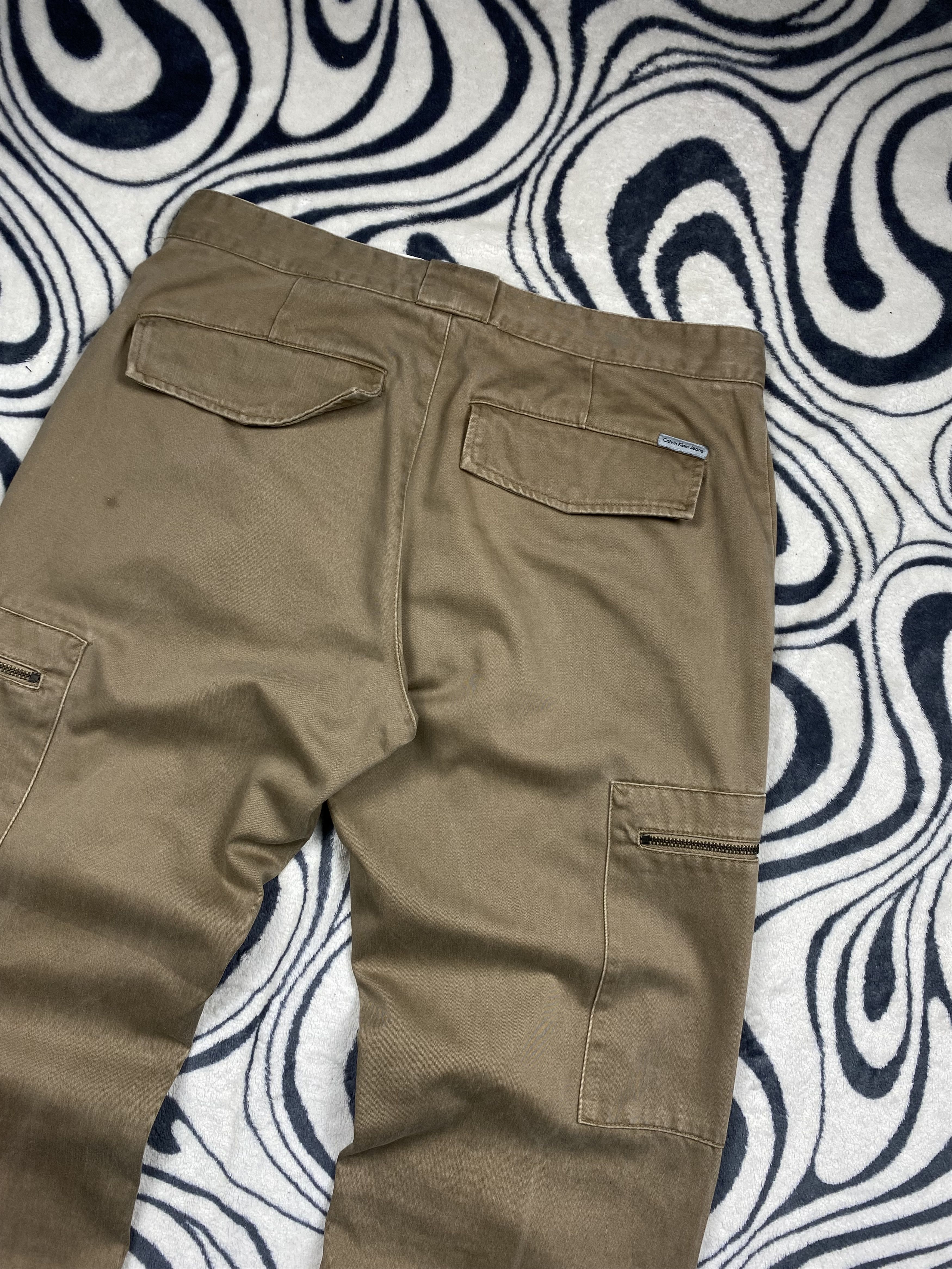 20471120 Calvin Klein Vintage Mens Cargo Pants Y2K Size US 33 - 7 Thumbnail