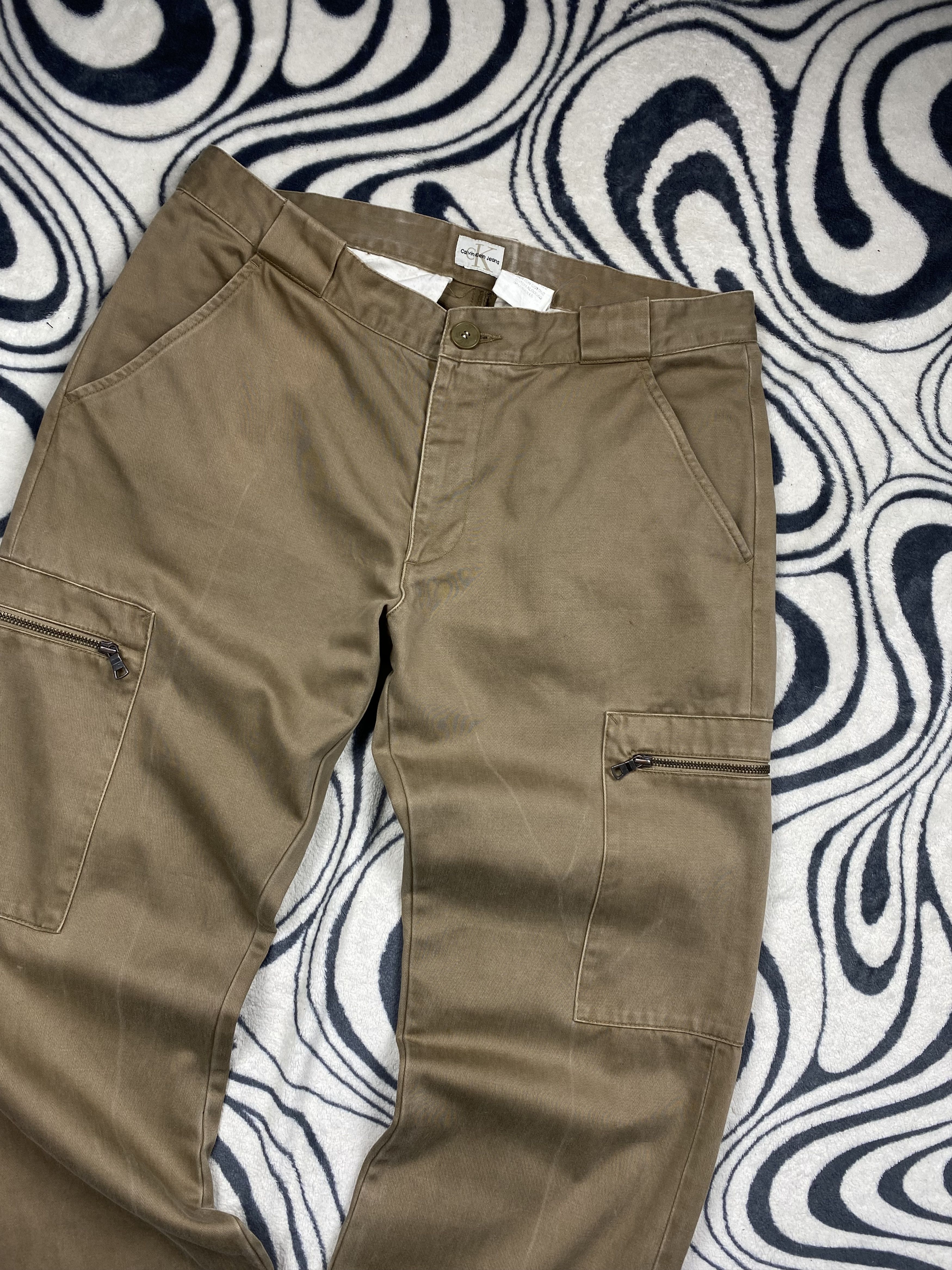 20471120 Calvin Klein Vintage Mens Cargo Pants Y2K Size US 33 - 2 Thumbnail