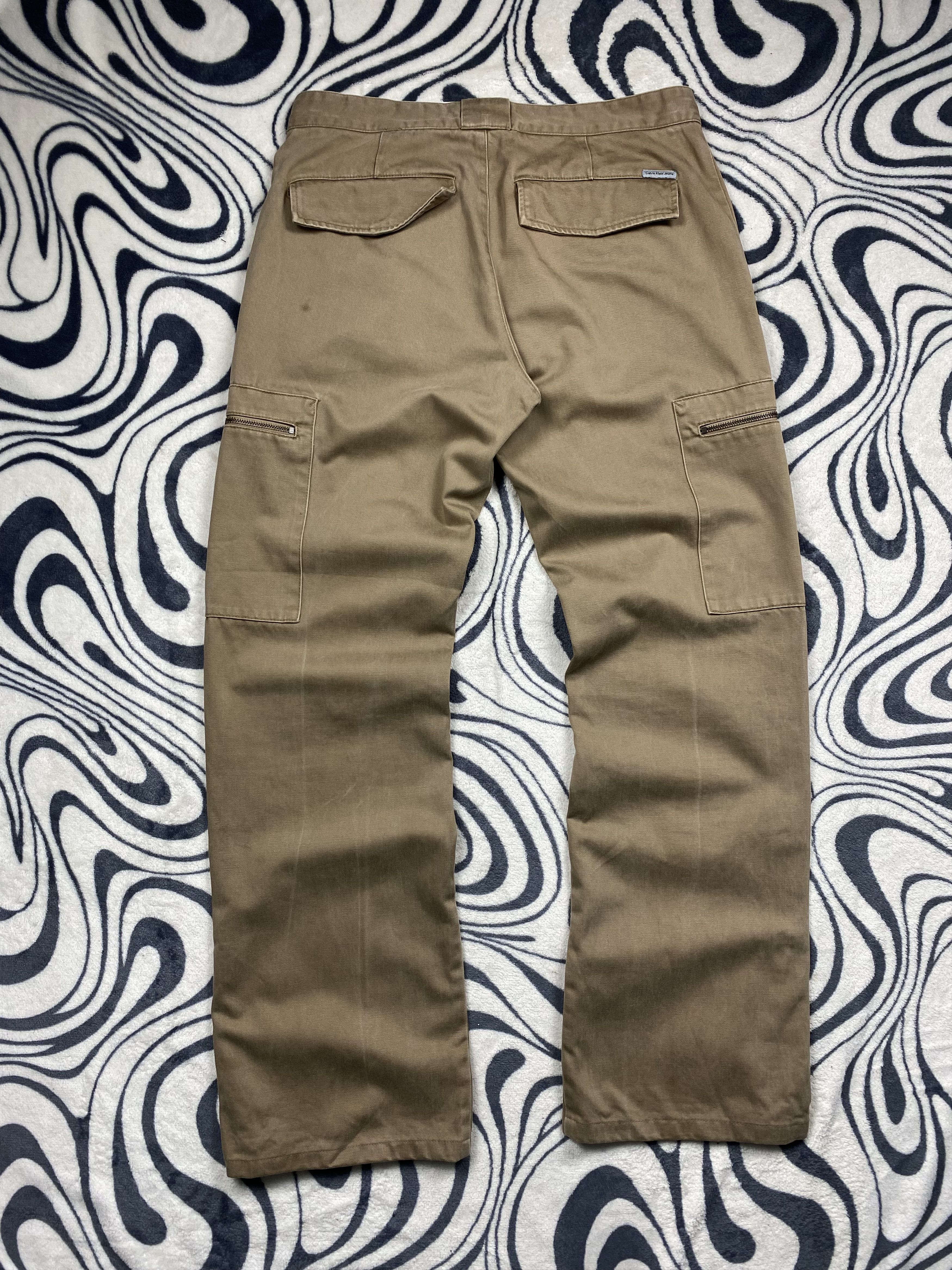 20471120 Calvin Klein Vintage Mens Cargo Pants Y2K Size US 33 - 6 Thumbnail