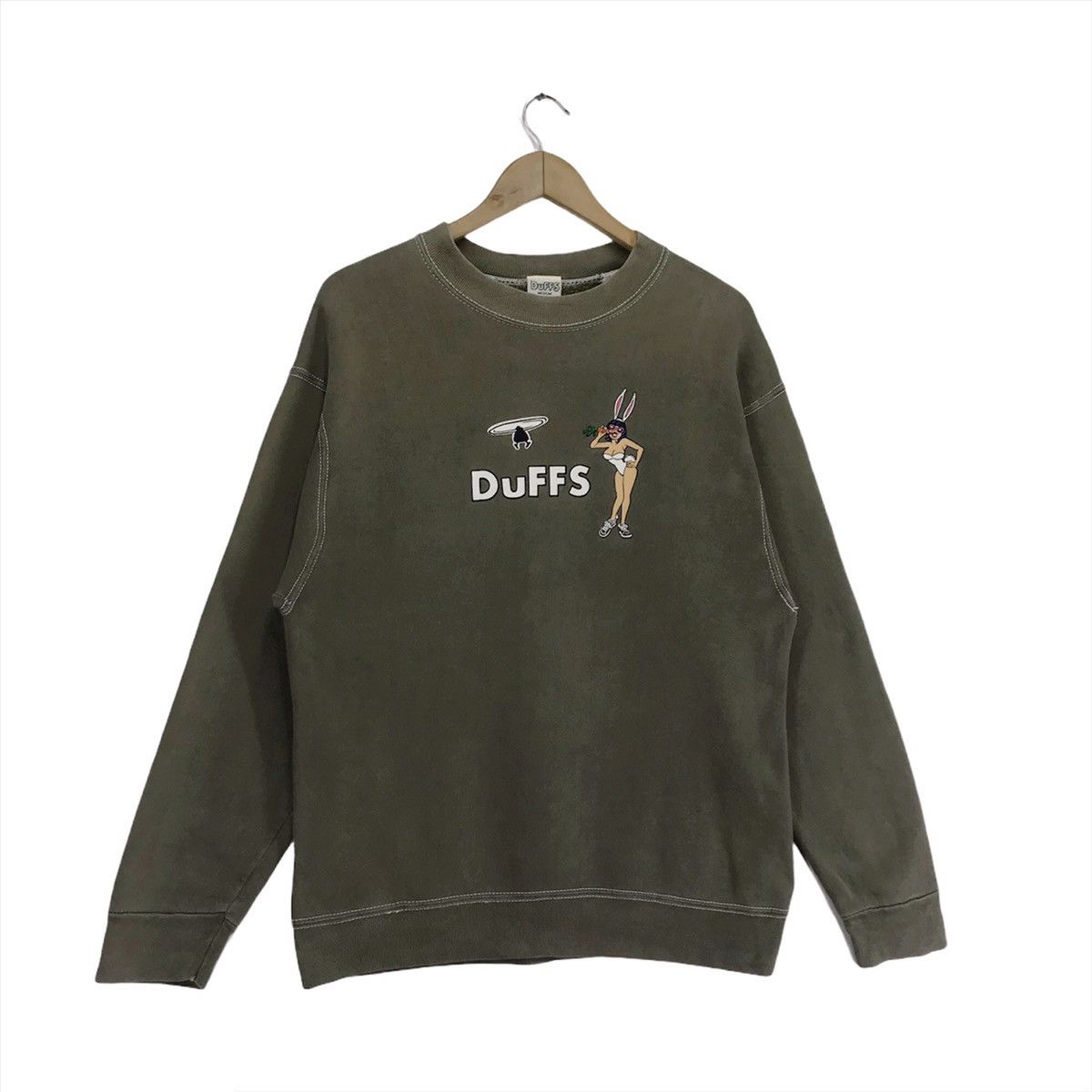 Powell Peralta × Vintage 90’s Duffs Skateboard Sexy Bunny Sweatshirt Crewneck Size US M / EU 48-50 / 2 - 2 Thumbnail