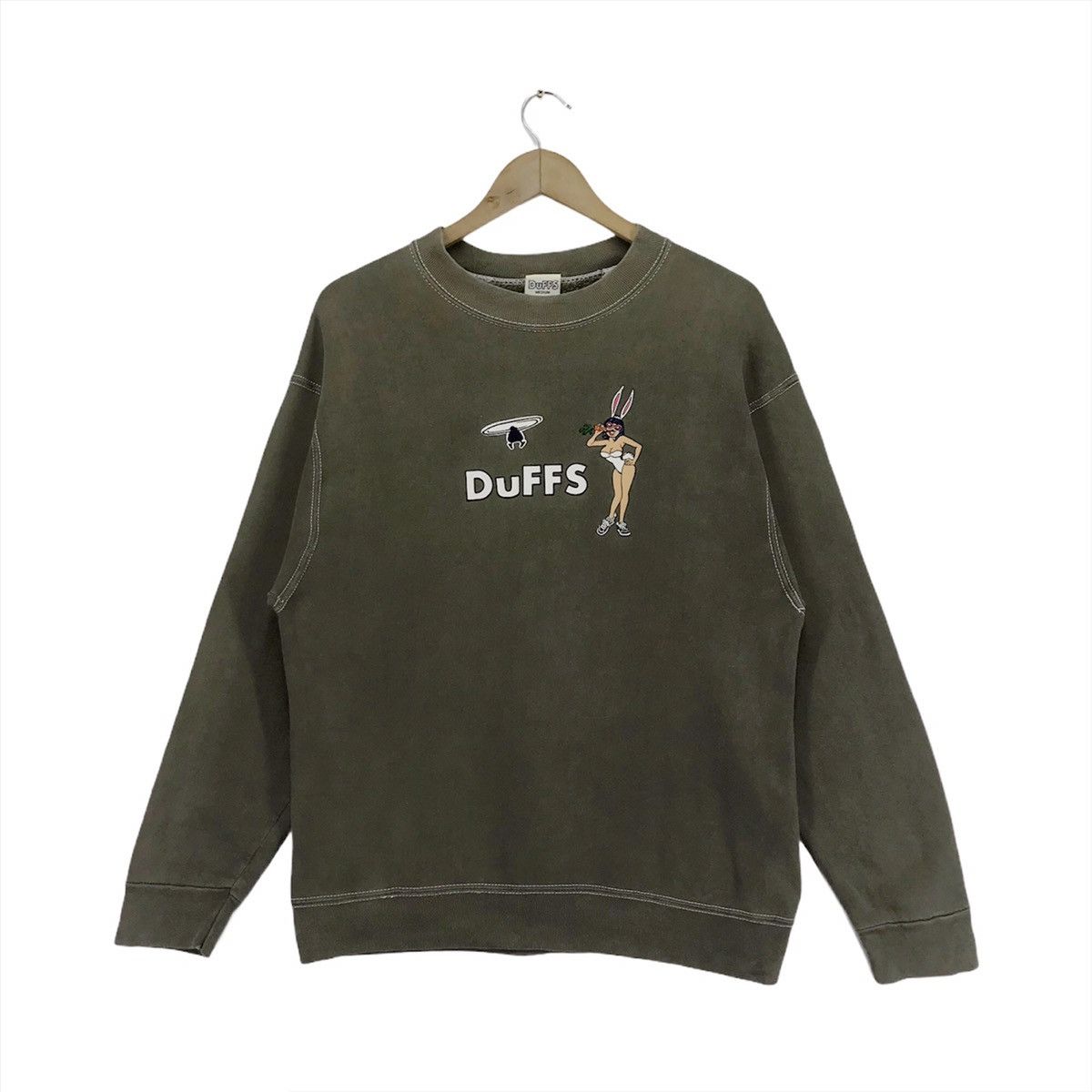 Powell Peralta × Vintage 90’s Duffs Skateboard Sexy Bunny Sweatshirt Crewneck Size US M / EU 48-50 / 2 - 1 Thumbnail