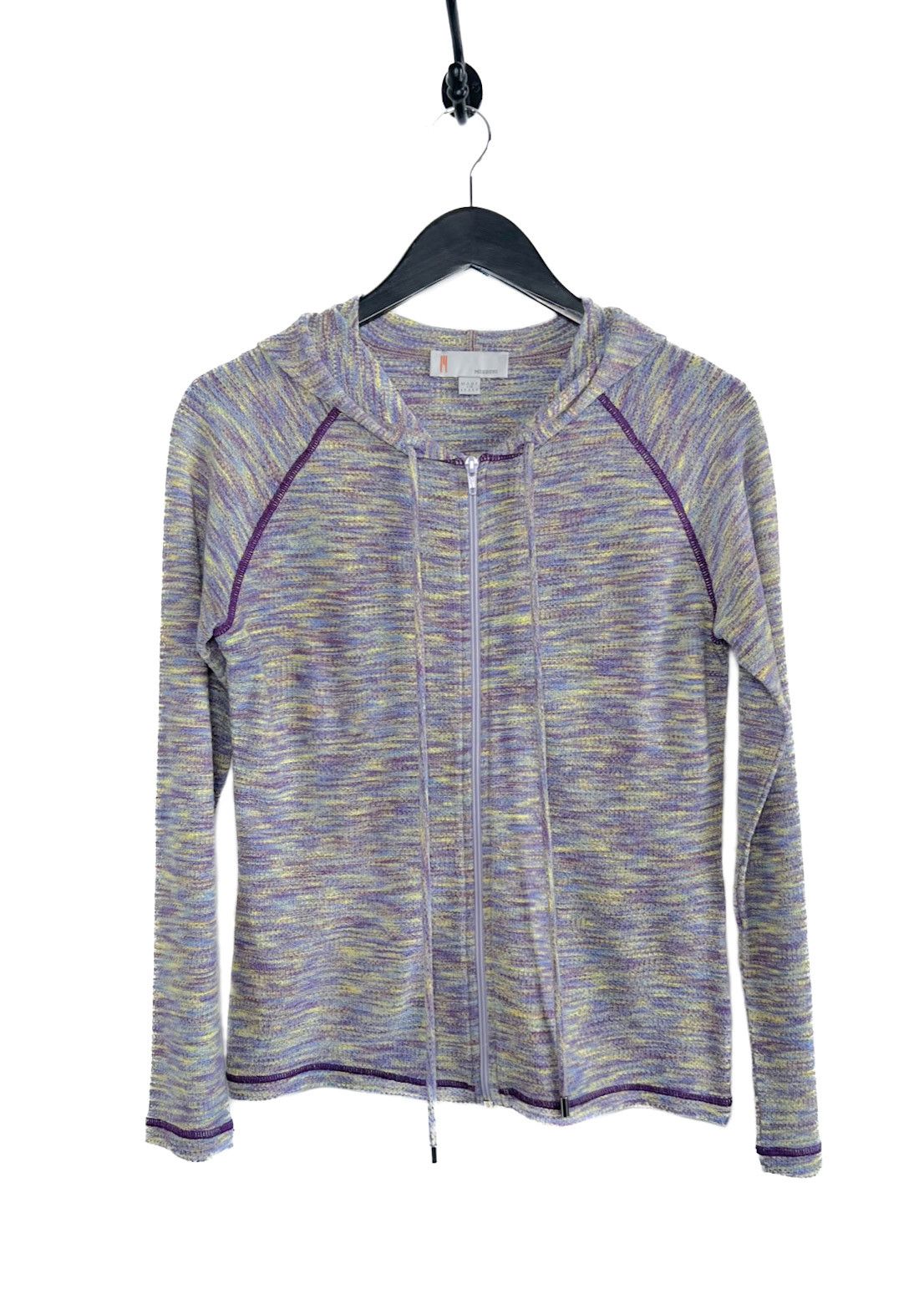 M Missoni Lilac Yellow Blue Zip-up Hoodie