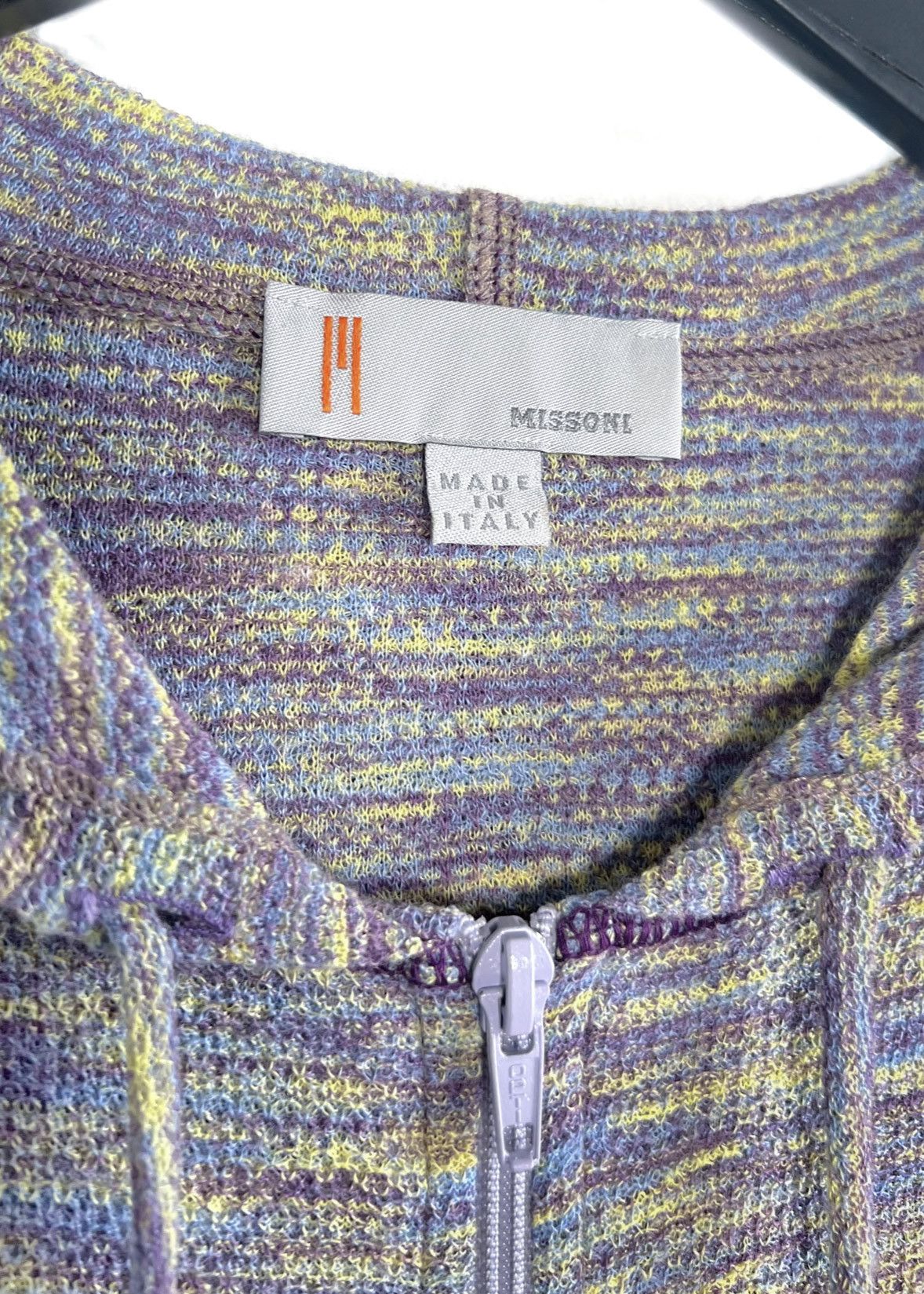 Missoni M Missoni Lilac Yellow Blue Zip-up Hoodie Size M / US 6-8 / IT 42-44 - 3 Thumbnail