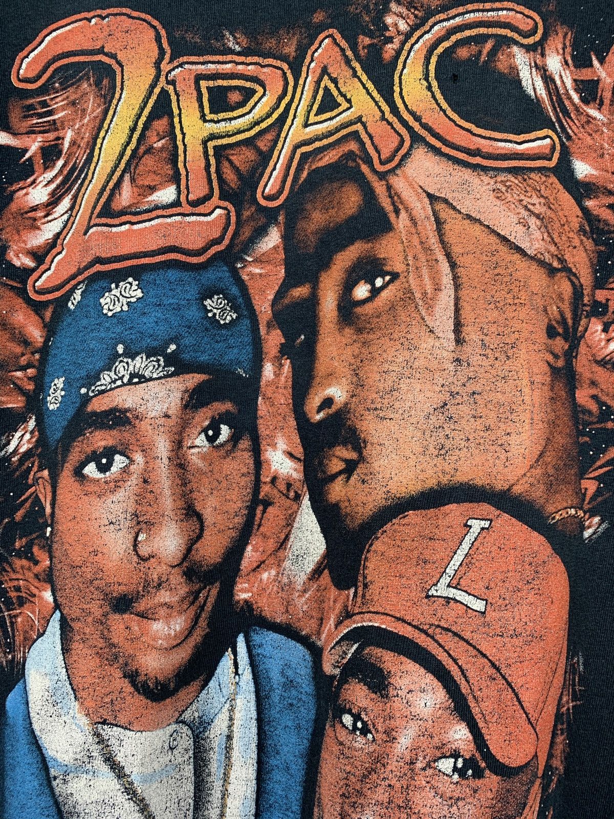 Band Tees 00s Vintage 2Pac Tupac Double Sided Big Logo T-Shirt Size US S / EU 44-46 / 1 - 8 Thumbnail
