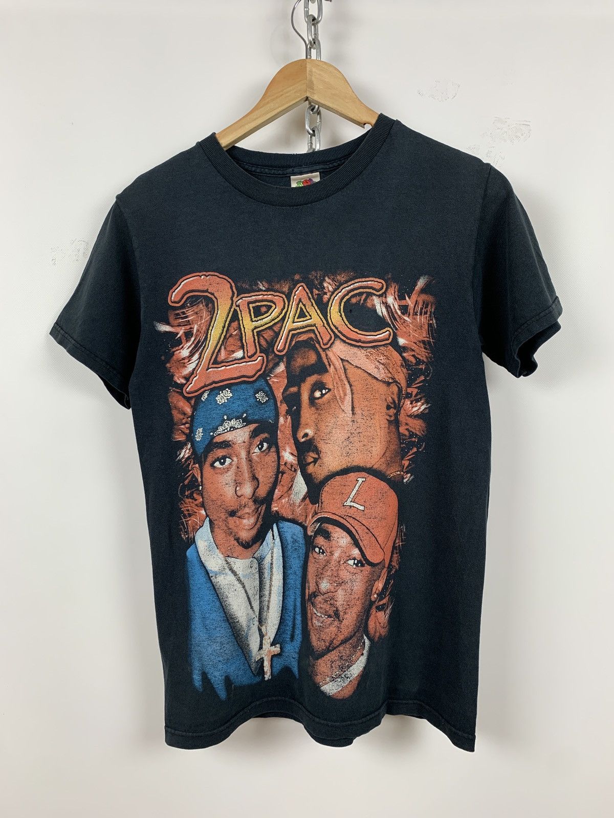 Band Tees 00s Vintage 2Pac Tupac Double Sided Big Logo T-Shirt Size US S / EU 44-46 / 1 - 1 Thumbnail