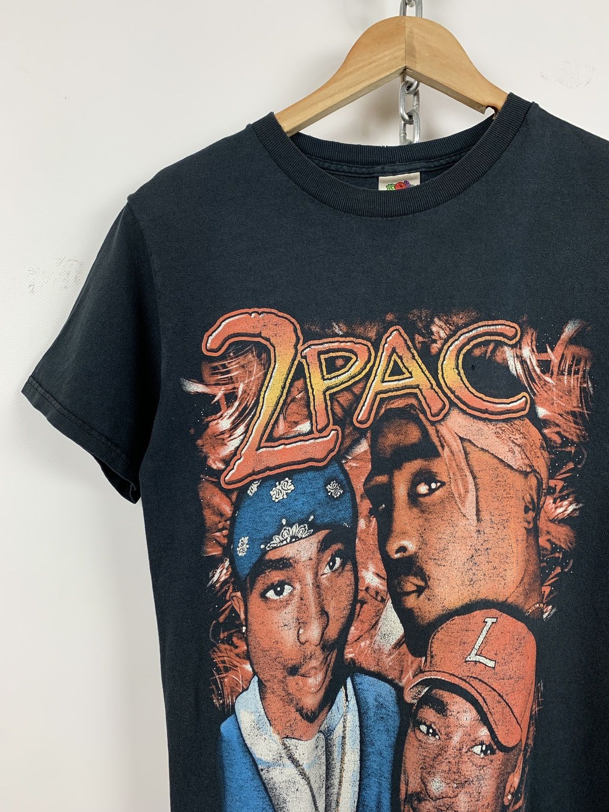 Band Tees 00s Vintage 2Pac Tupac Double Sided Big Logo T-Shirt Size US S / EU 44-46 / 1 - 3 Thumbnail