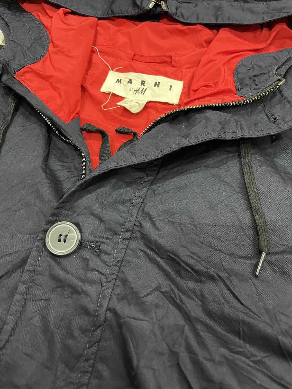 Marni × Uniqlo Archival Designer Marni x H&M cropped Hooded bondage Vest L Size 42L - 7 Thumbnail