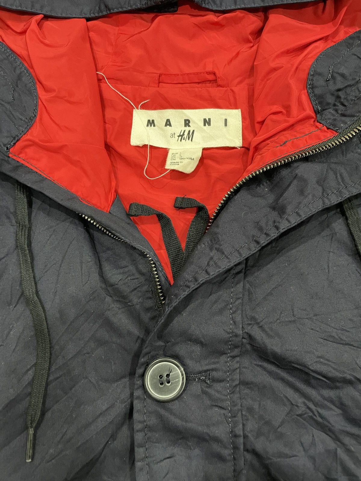 Marni × Uniqlo Archival Designer Marni x H&M cropped Hooded bondage Vest L Size 42L - 3 Thumbnail