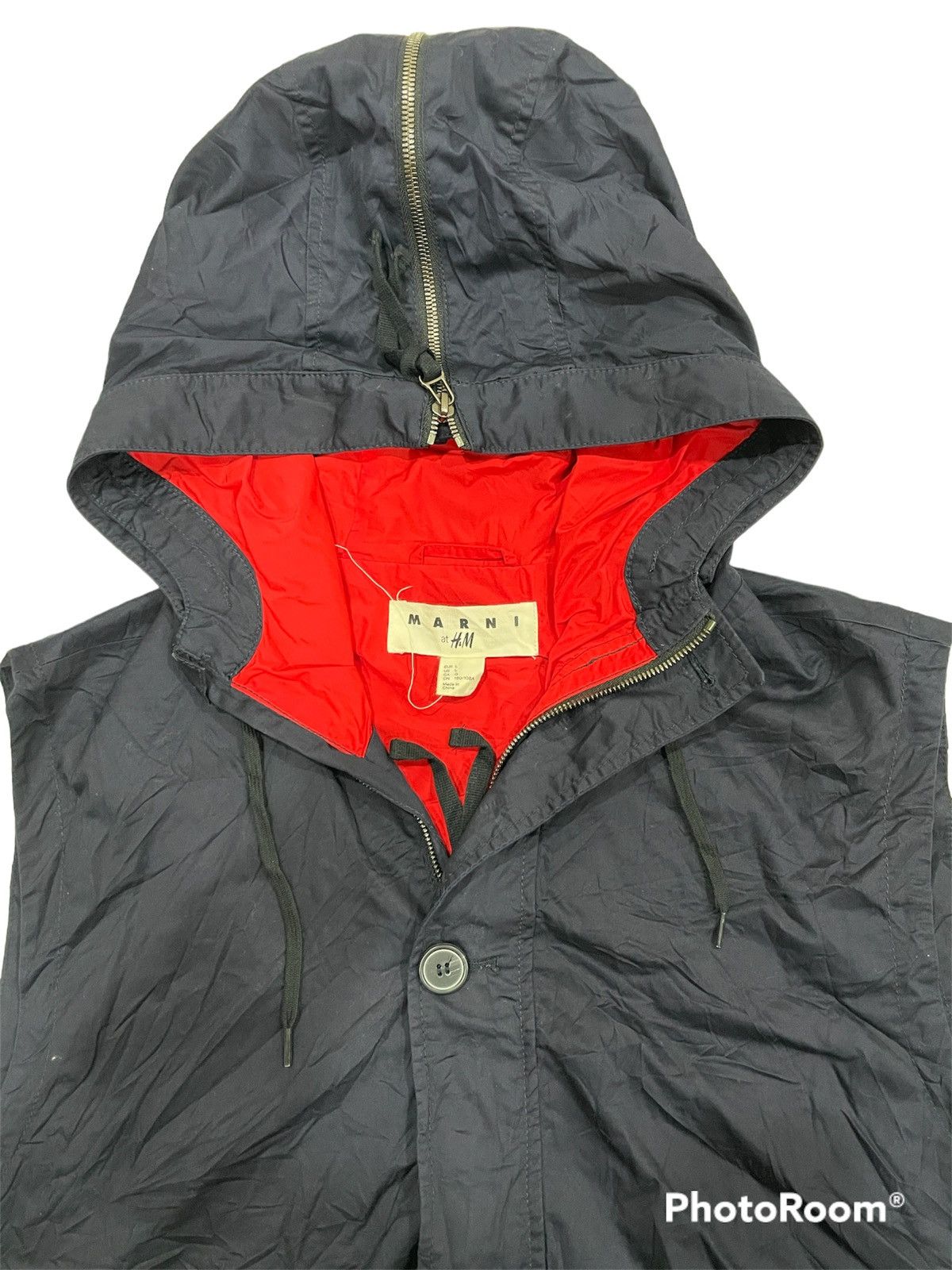 Marni × Uniqlo Archival Designer Marni x H&M cropped Hooded bondage Vest L Size 42L - 5 Thumbnail