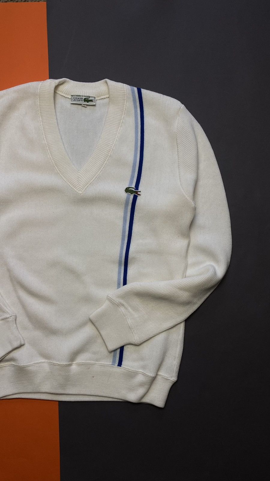 Lacoste vintage Lacoste chemise 2 white sweater knitwear Size US S / EU 44-46 / 1 - 2 Thumbnail