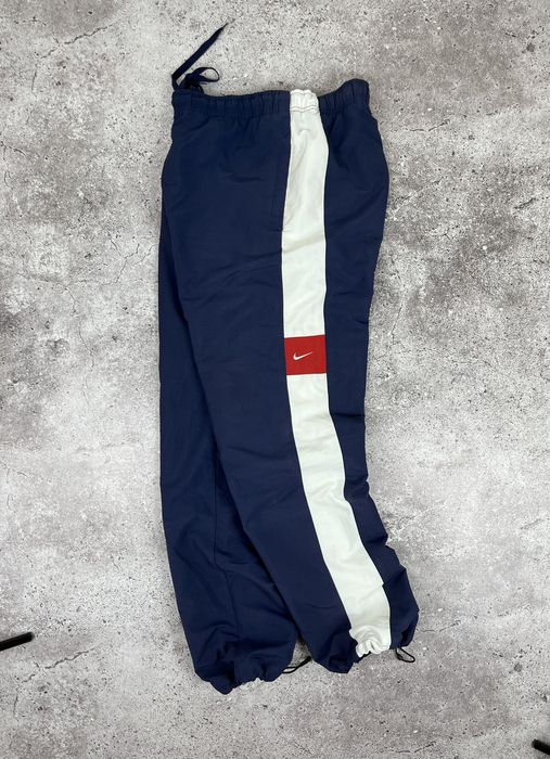 Nike Nike Vintage 00s Navy Baggy Track Pants with Drawstrings