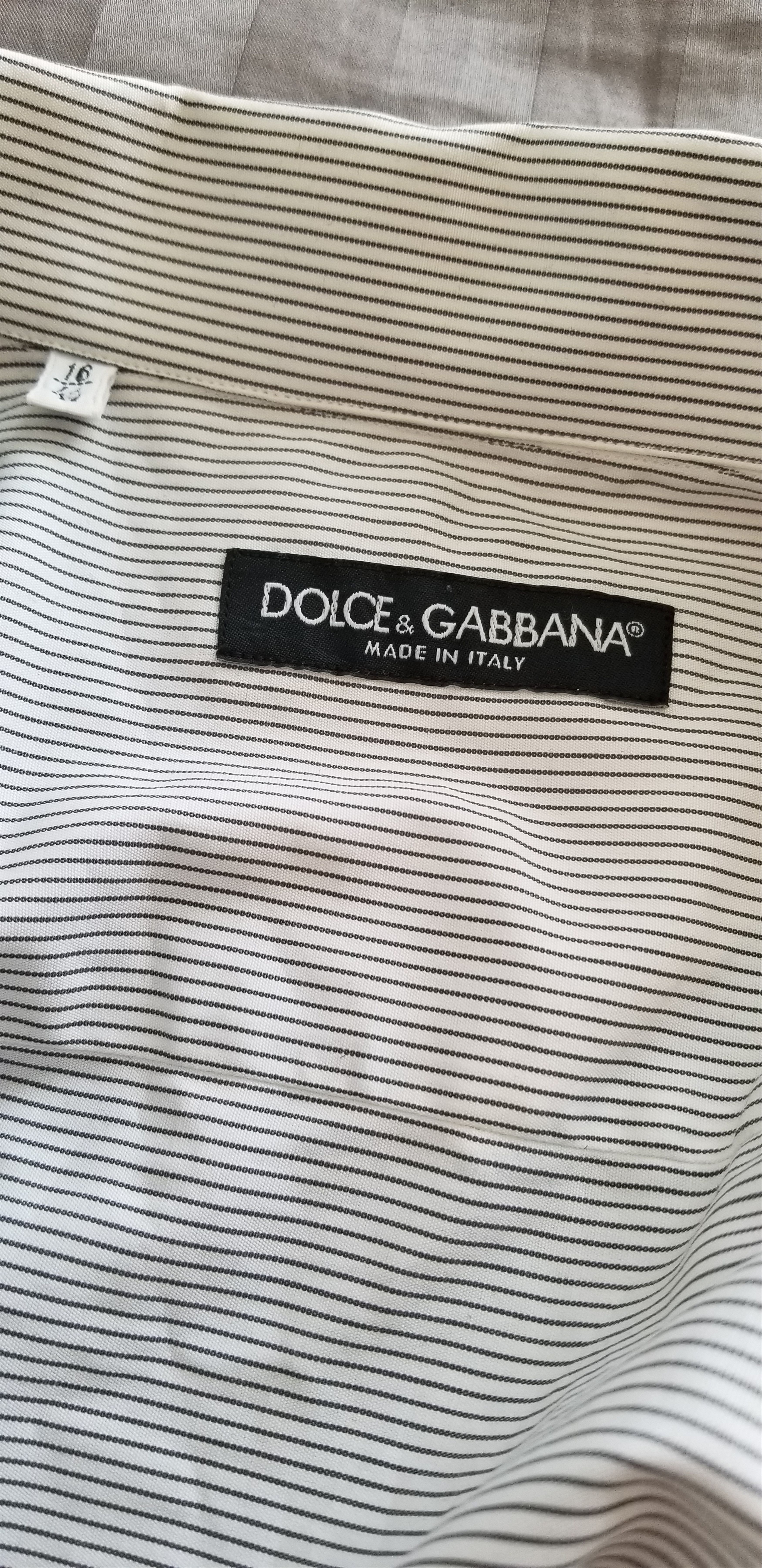 Dolce & Gabbana Like New Striped Button Up Shirt Size US L / EU 52-54 / 3 - 4 Thumbnail
