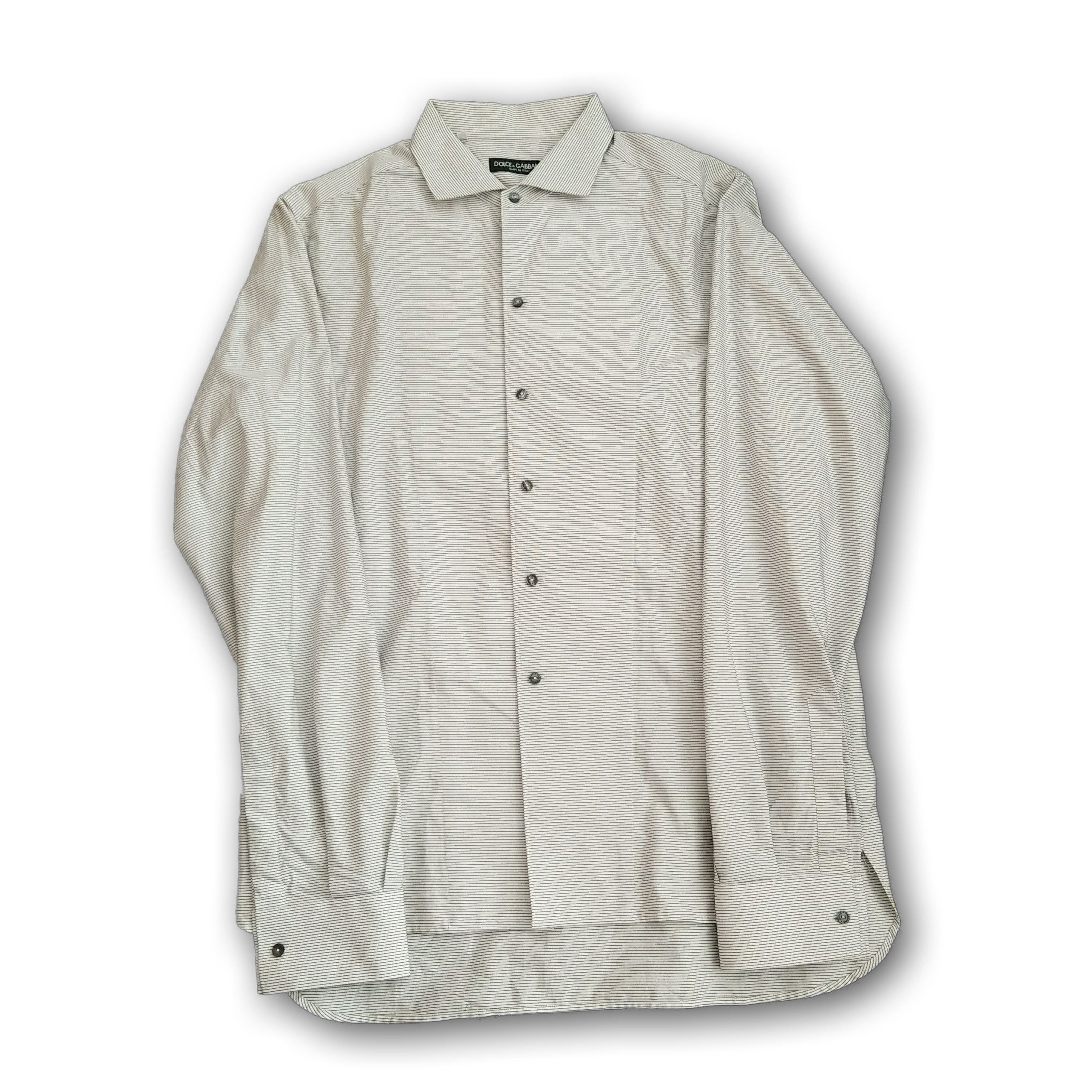 Dolce & Gabbana Like New Striped Button Up Shirt Size US L / EU 52-54 / 3 - 1 Thumbnail