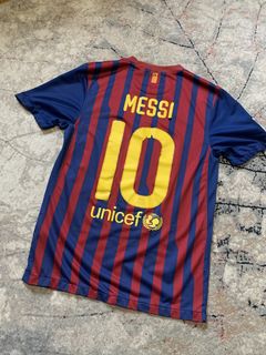 UEFA MEN'S FC BARCELONA 2012/2013 MESSI #10 FOOTBALL SOCCER SHIRT JERSEY  SIZE L