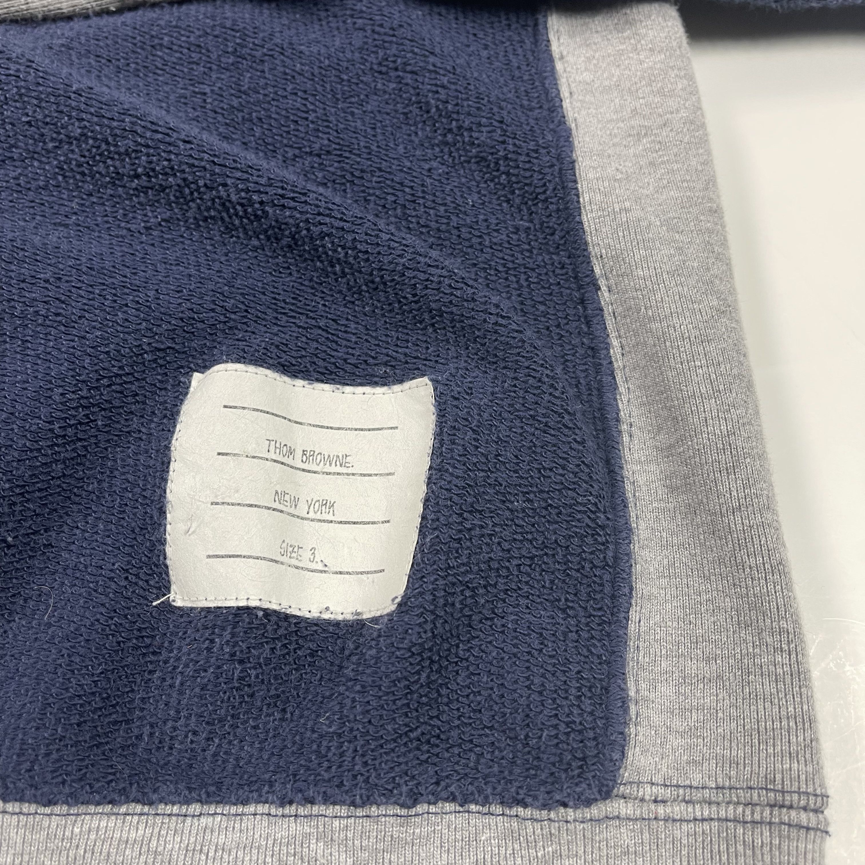 Thom Browne Two Tone Loopback Crewneck Sweatshirt Size US L / EU 52-54 / 3 - 4 Thumbnail