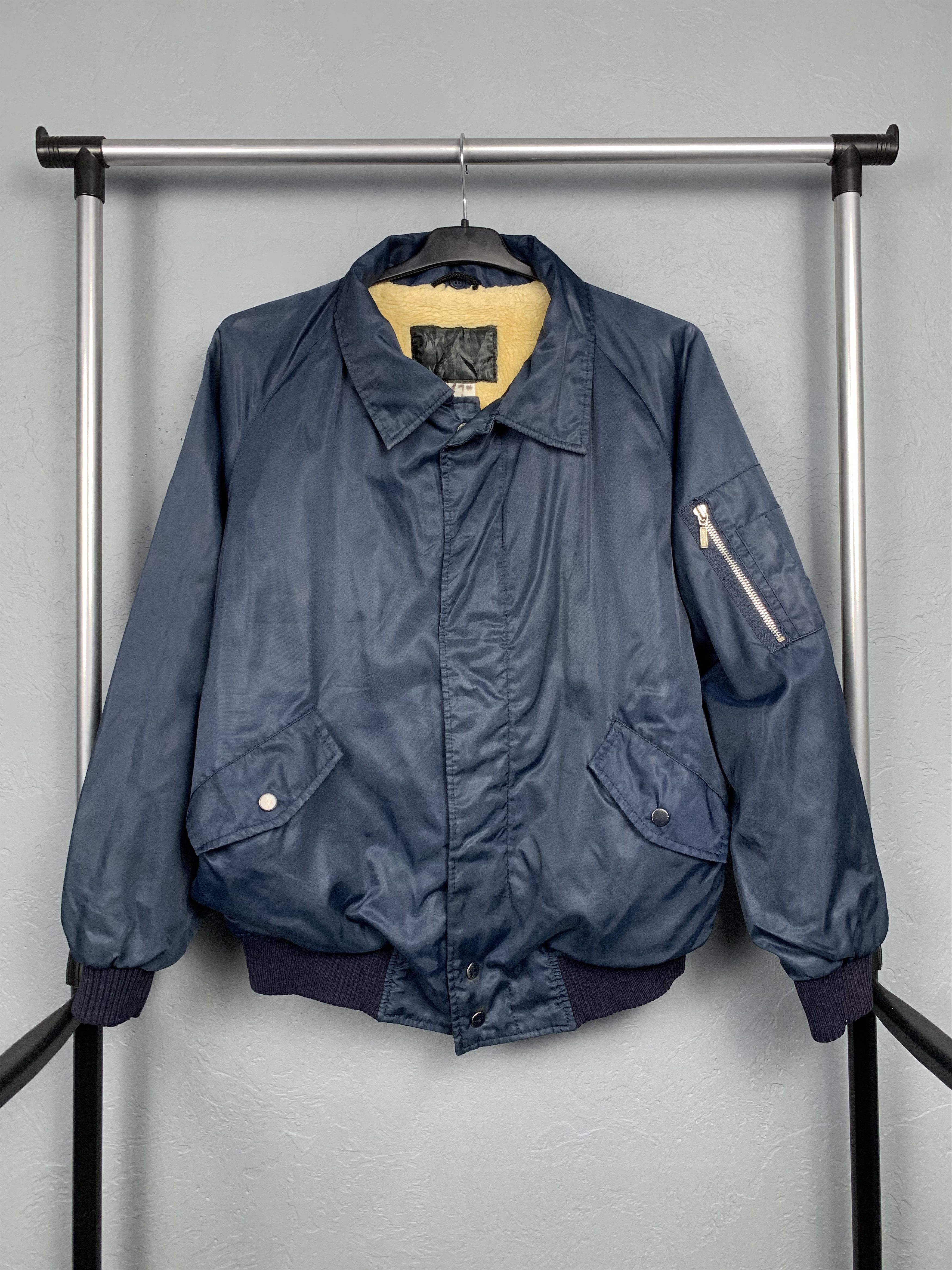 Japanese Brand Winter Coat 90s Vintage Mens Nylon Bomber Jacket Size US L / EU 52-54 / 3 - 1 Thumbnail