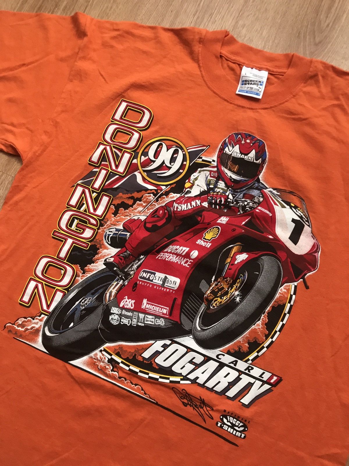 NASCAR Vintage 1999 Donington t shirt Size US L / EU 52-54 / 3 - 3 Thumbnail