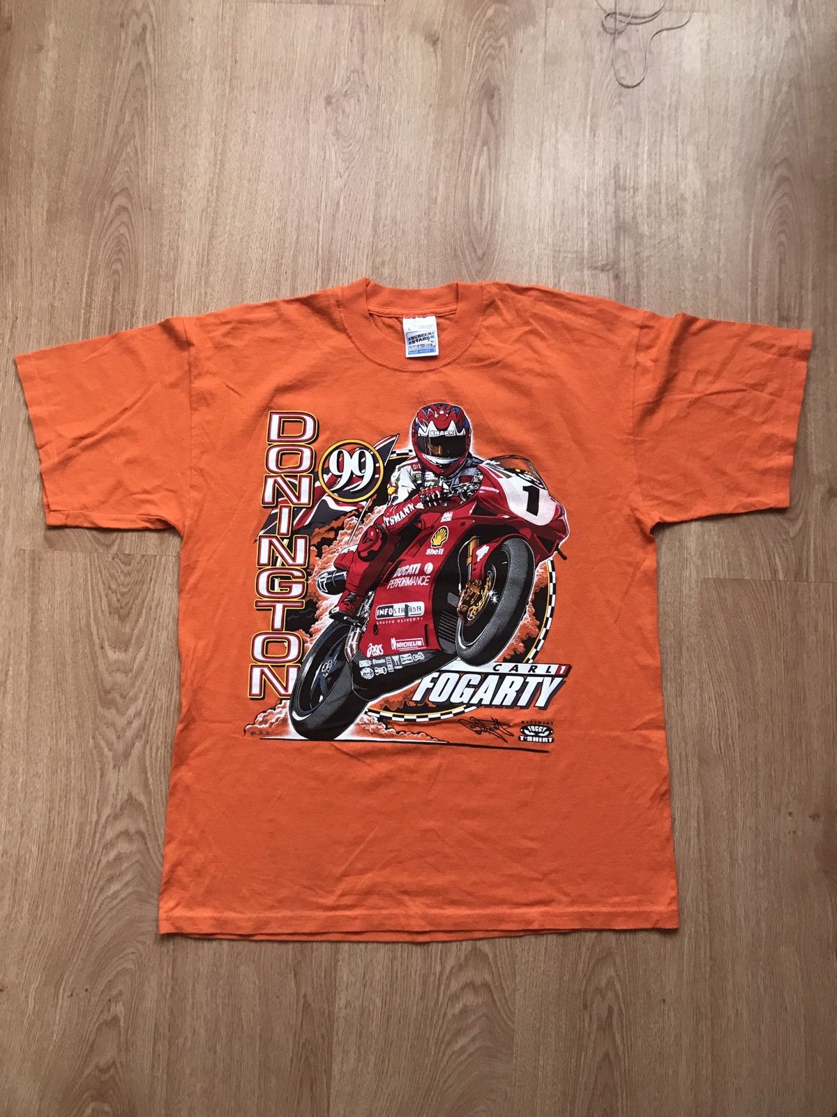 NASCAR Vintage 1999 Donington t shirt Size US L / EU 52-54 / 3 - 1 Thumbnail