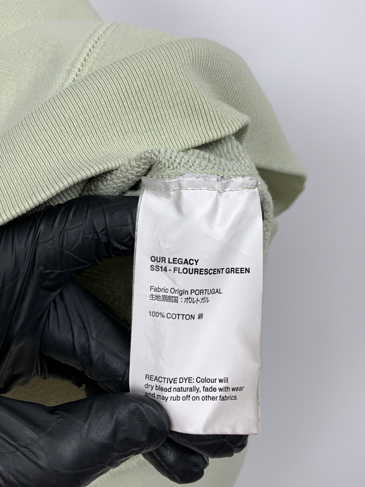 Our Legacy Flourescent Green SS14 Sweatshirt