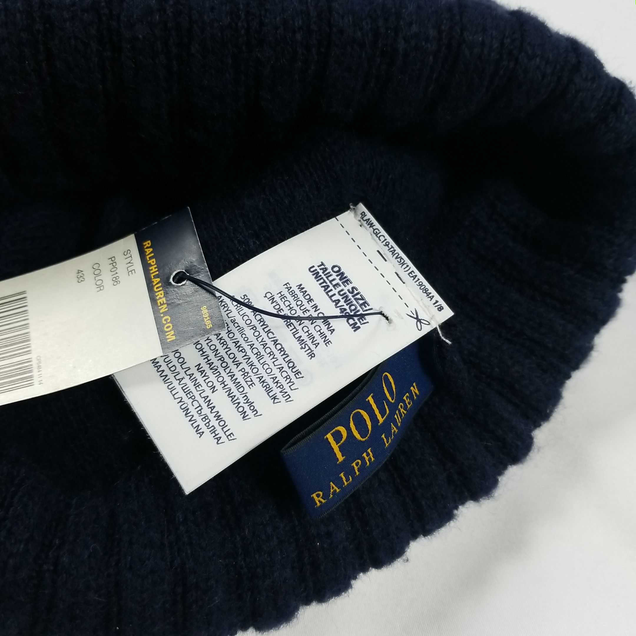 Polo Ralph Lauren BNWT USA Spellout Stadium Pom Beanie Size ONE SIZE - 4 Thumbnail