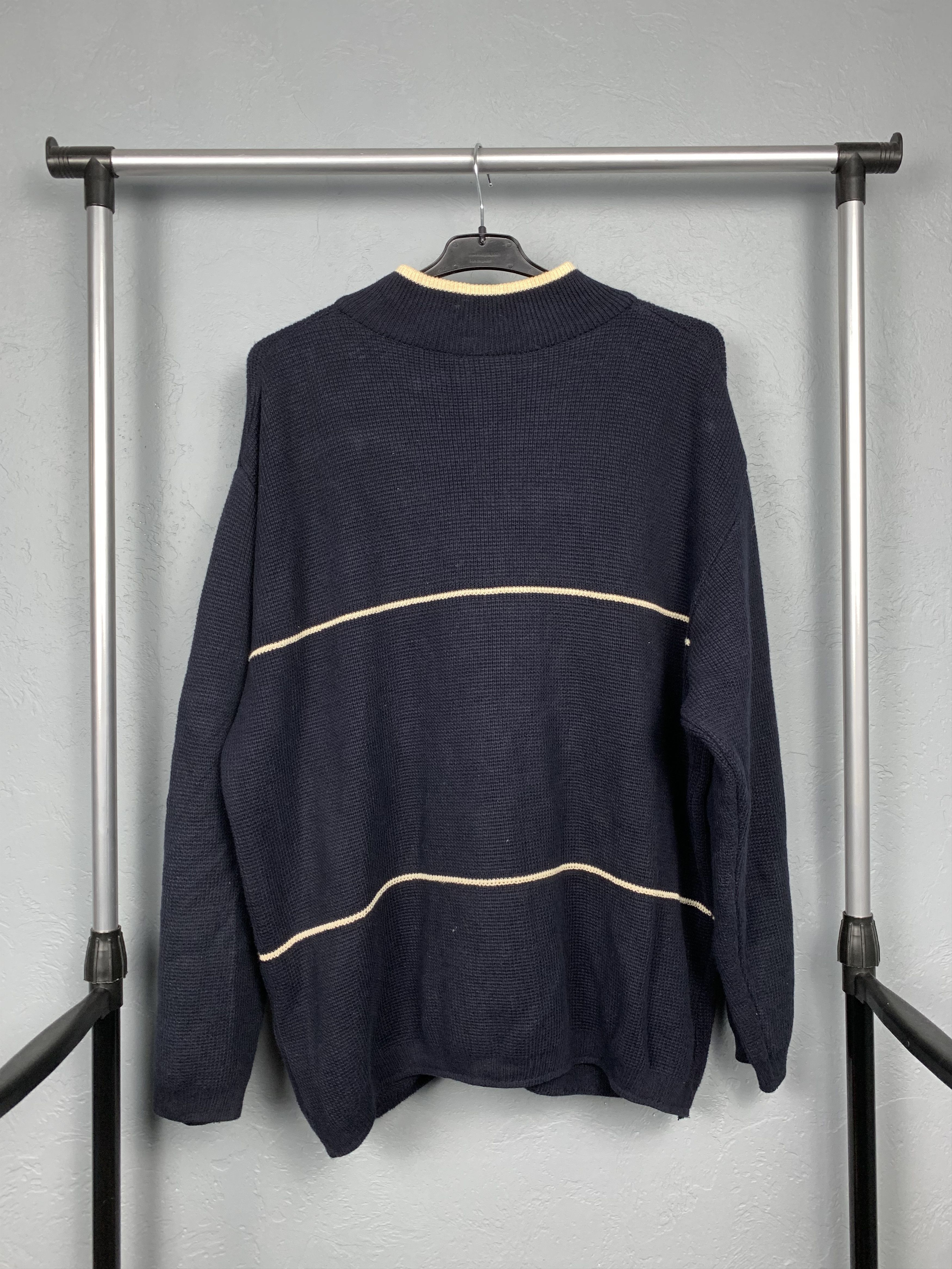 Lacoste Lacoste Vintage Mens Cotton Knit Zip Sweater Size US XL / EU 56 / 4 - 5 Thumbnail