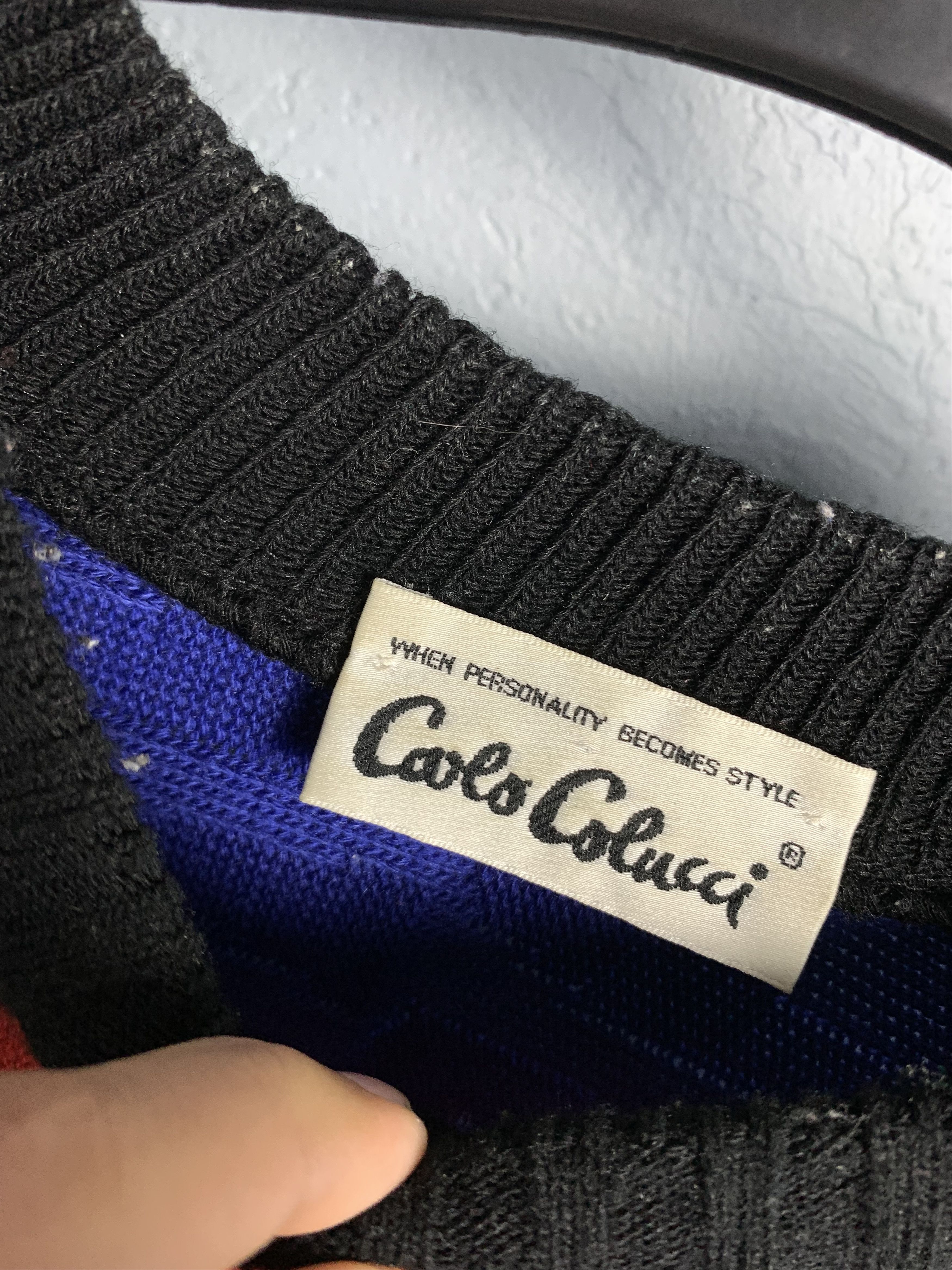 Carlo Colucci Carlo Colucci Mens Vintage Knit Sweater Coogi Style Size US XL / EU 56 / 4 - 3 Thumbnail