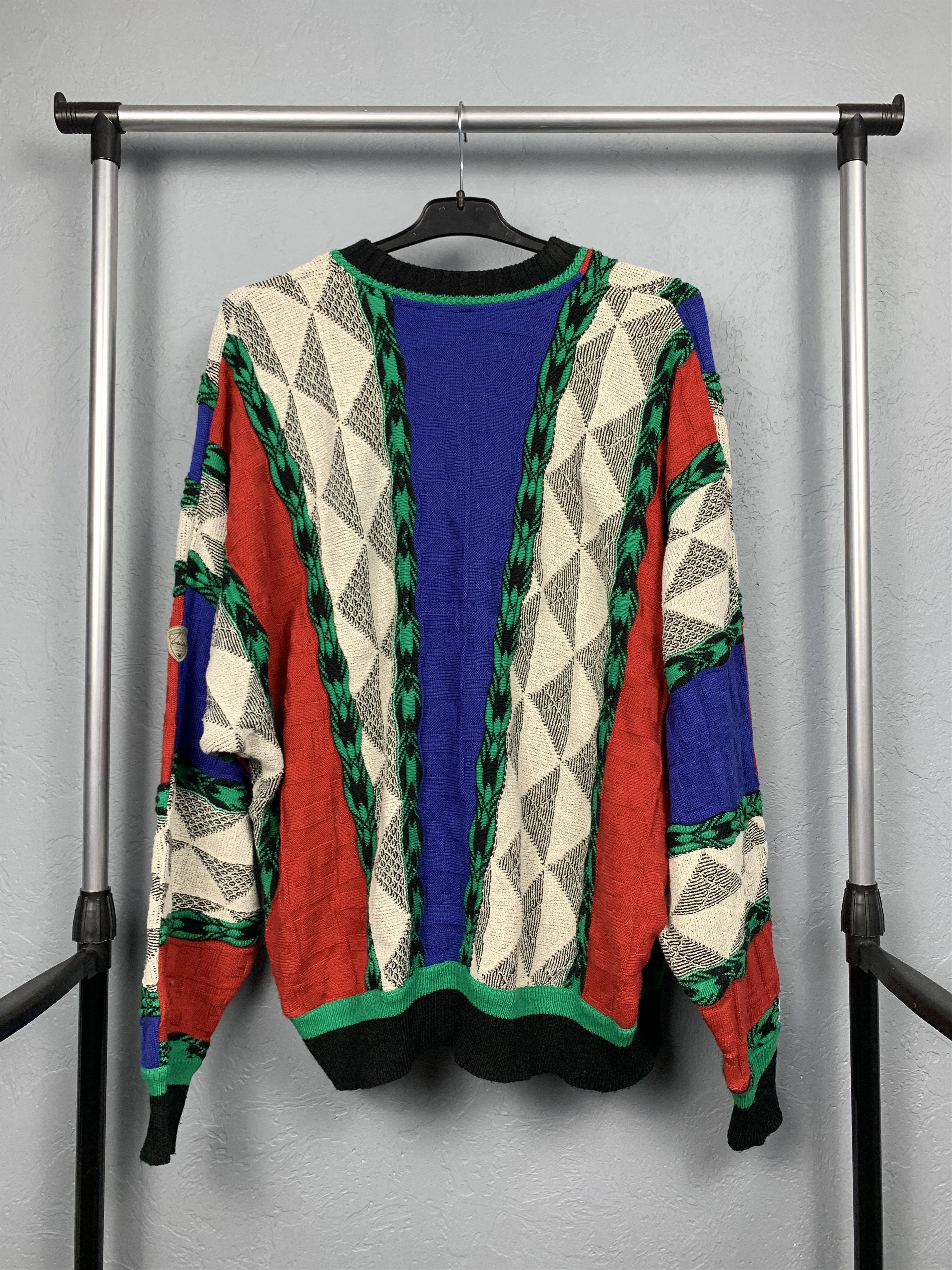 Carlo Colucci Carlo Colucci Mens Vintage Knit Sweater Coogi Style Size US XL / EU 56 / 4 - 6 Thumbnail