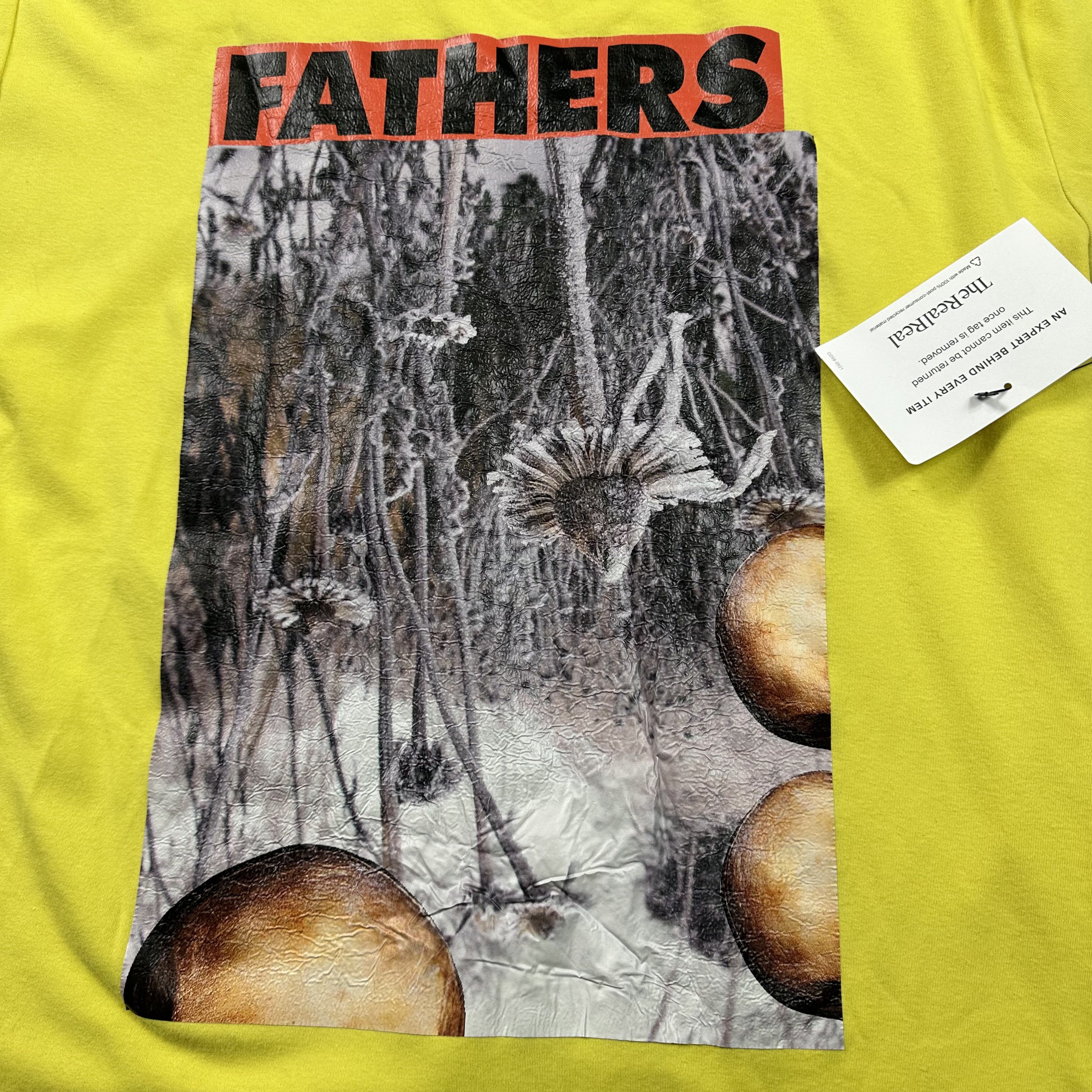 Raf Simons × Sterling Ruby FW14 Yellow Fathers Tee Size US L / EU 52-54 / 3 - 3 Thumbnail
