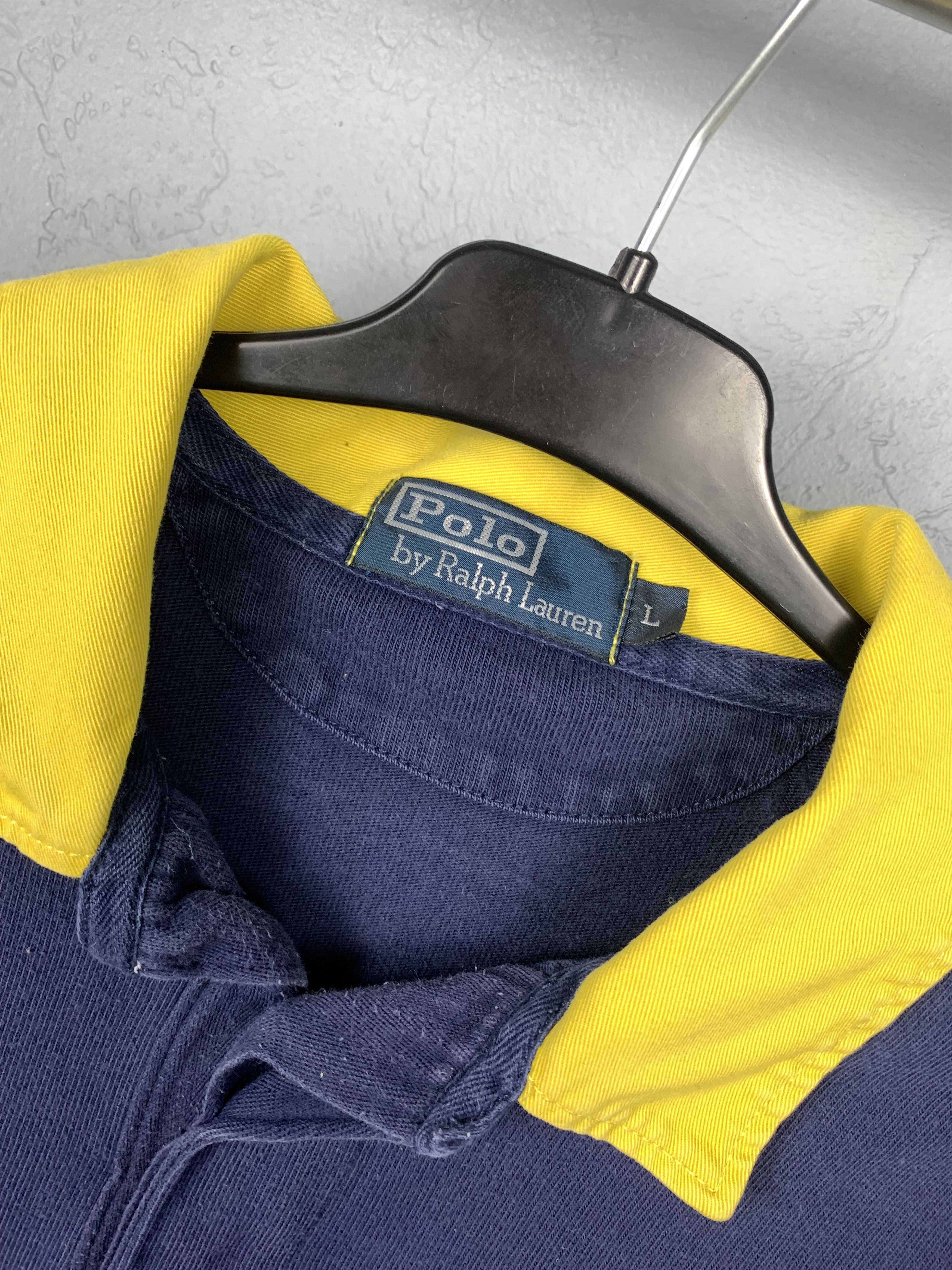 Polo Ralph Lauren × Ralph Lauren × Vintage Polo Ralph Lauren Vintage Mens Rugby Long Sleeve Polo Shirt Size US L / EU 52-54 / 3 - 3 Thumbnail