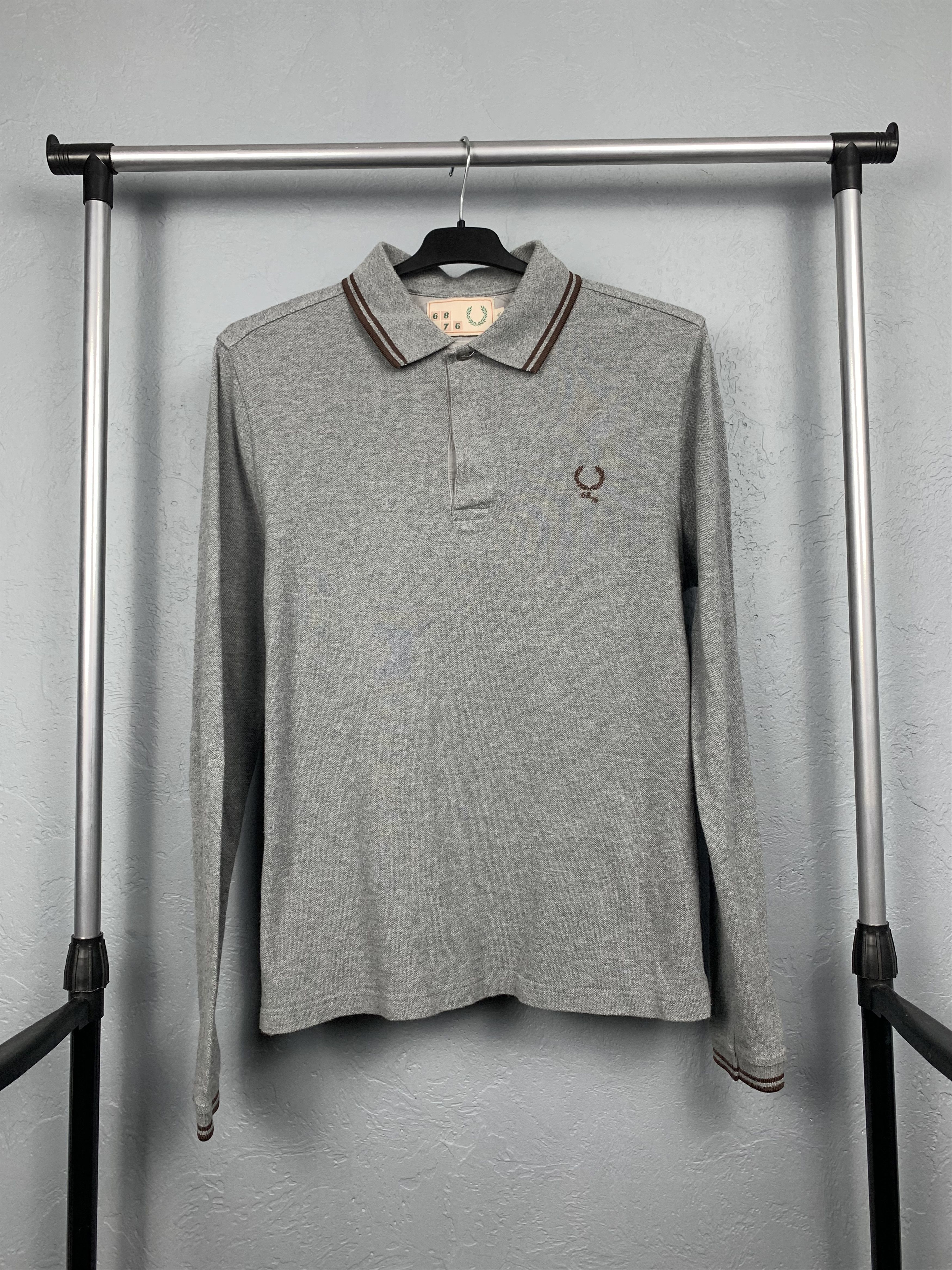 6876 × Fred Perry Fred Perry x 6876 Label Mens Long Sleeve Polo Shirt Size US M / EU 48-50 / 2 - 1 Thumbnail