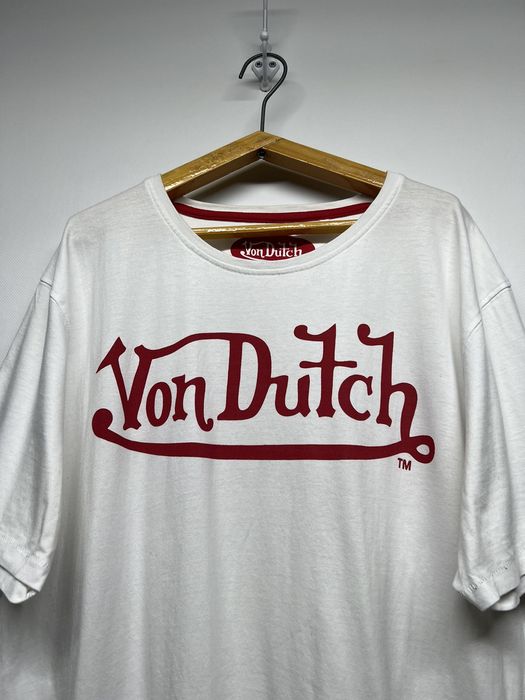 Vintage Vintage Y2k Von Dutch Spell Out Big Logo T-Shirt | Grailed