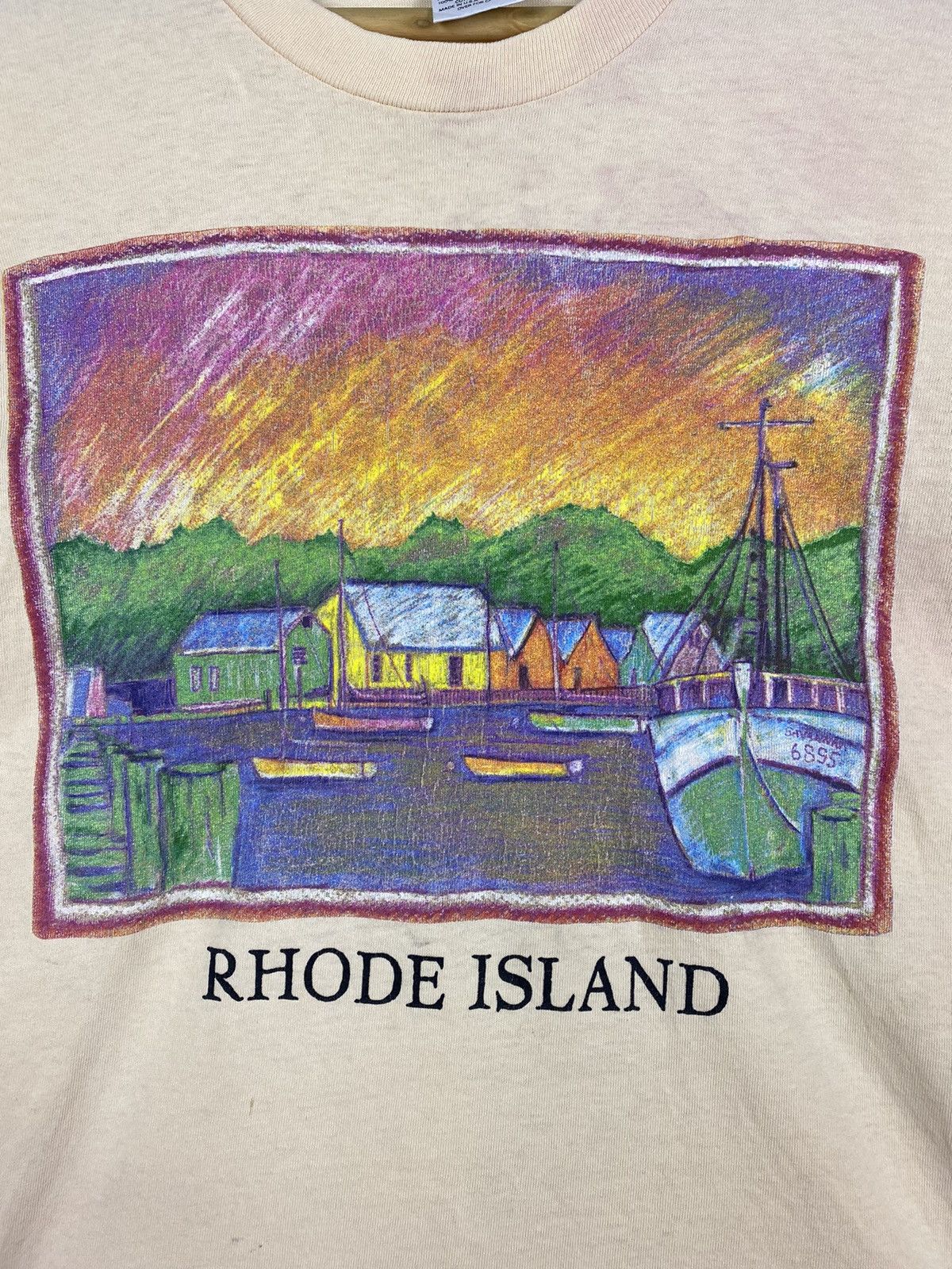 Vintage NEED GONE 🔥 Vintage Art Rhode Island Tee T Shirt Size US M / EU 48-50 / 2 - 2 Thumbnail