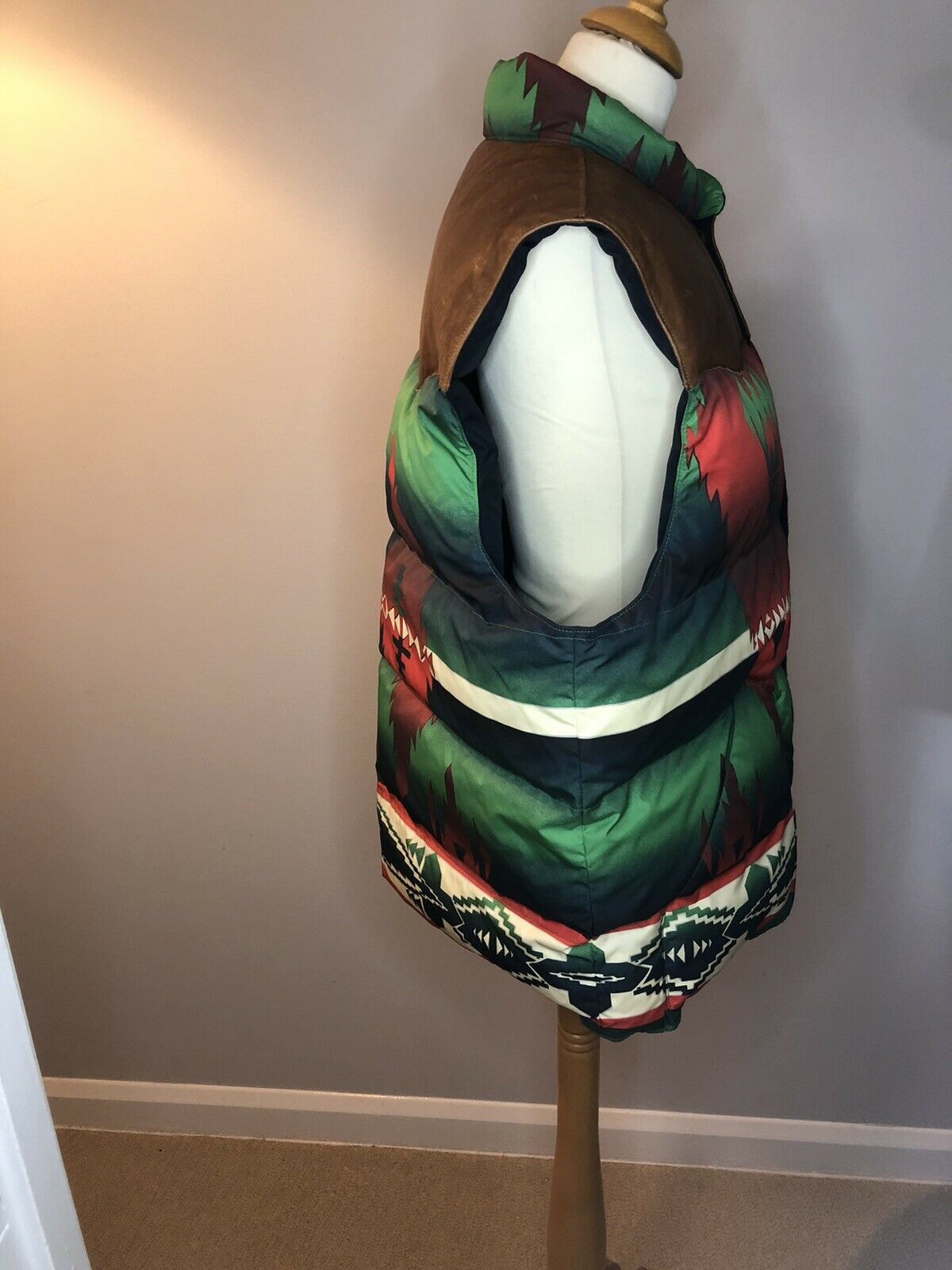 Polo Ralph Lauren Vintage Polo Ralph Lauren Down Aztec Leather Pad Vest XXL Size US XXL / EU 58 / 5 - 2 Thumbnail