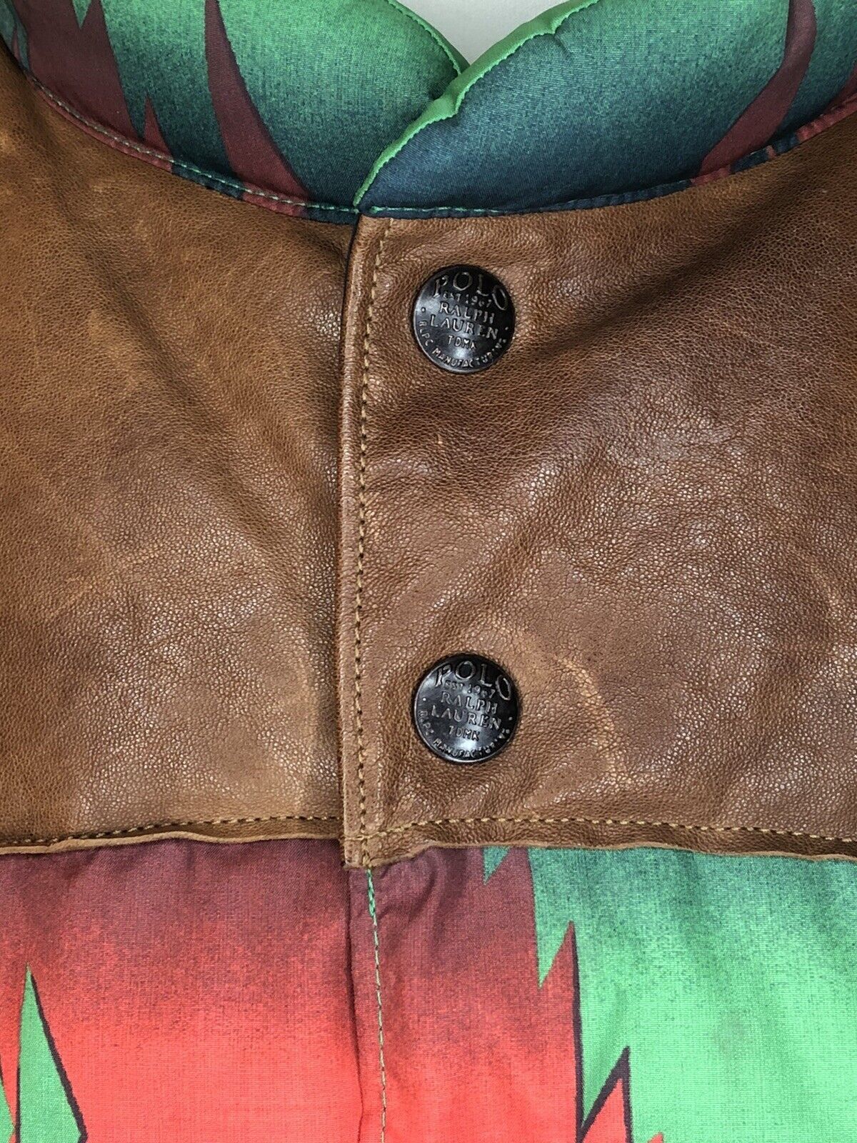 Polo Ralph Lauren Vintage Polo Ralph Lauren Down Aztec Leather Pad Vest XXL Size US XXL / EU 58 / 5 - 5 Thumbnail