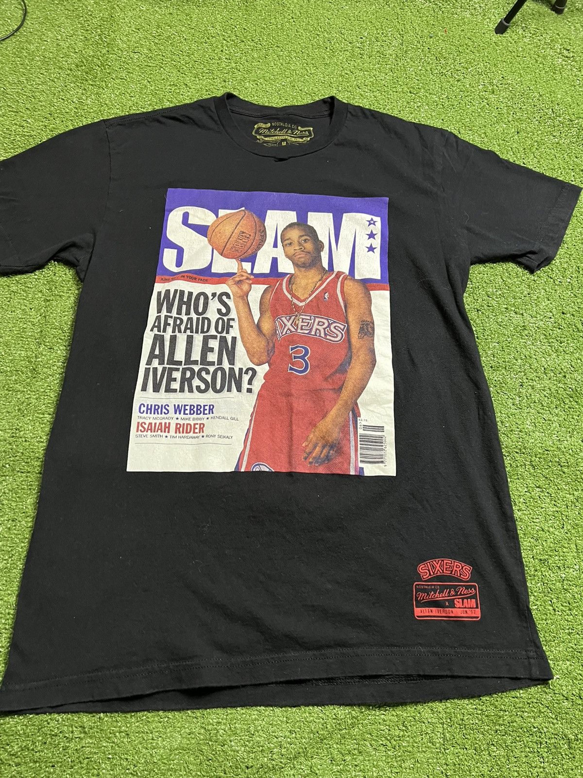 NBA vintage slam whos afraid of allen iverson basketball shirt Size US M / EU 48-50 / 2 - 2 Thumbnail