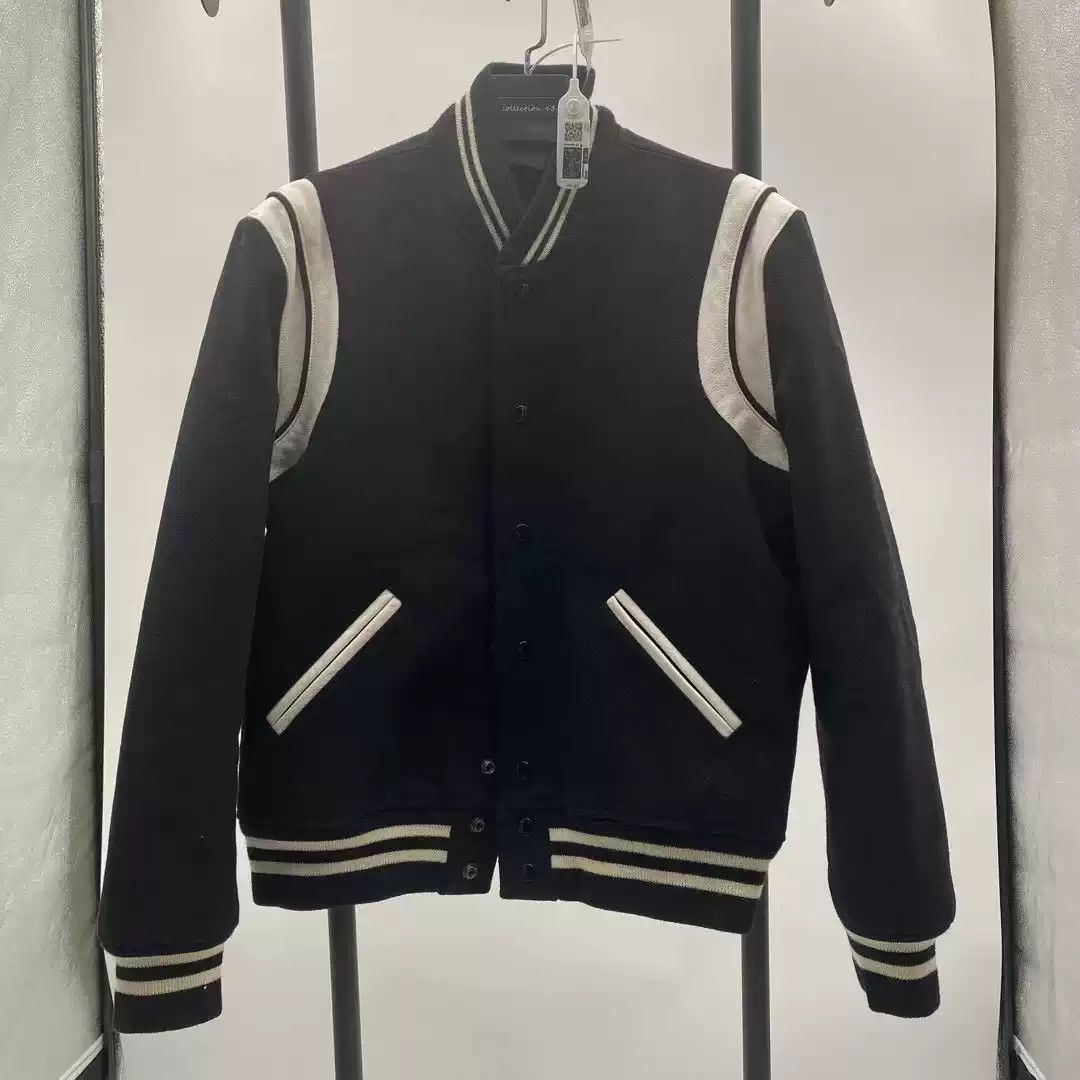 Saint Laurent Paris Saint Laurent Black and white baseball jersey Size US L / EU 52-54 / 3 - 1 Thumbnail