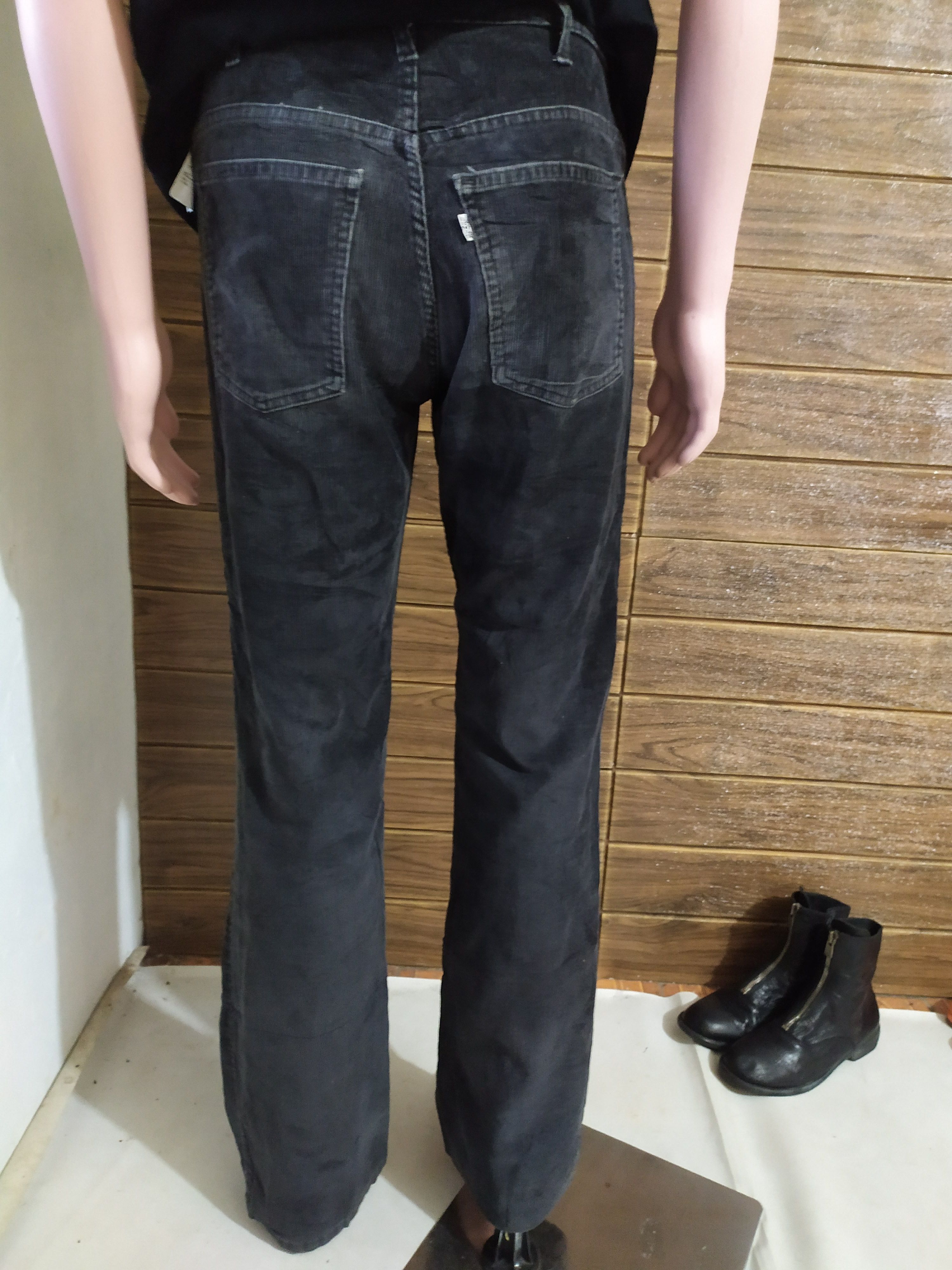 image of Vintage Levis Corduroy Silver Tab Boot Cut Pants in Black Wash, Men's (Size 31)