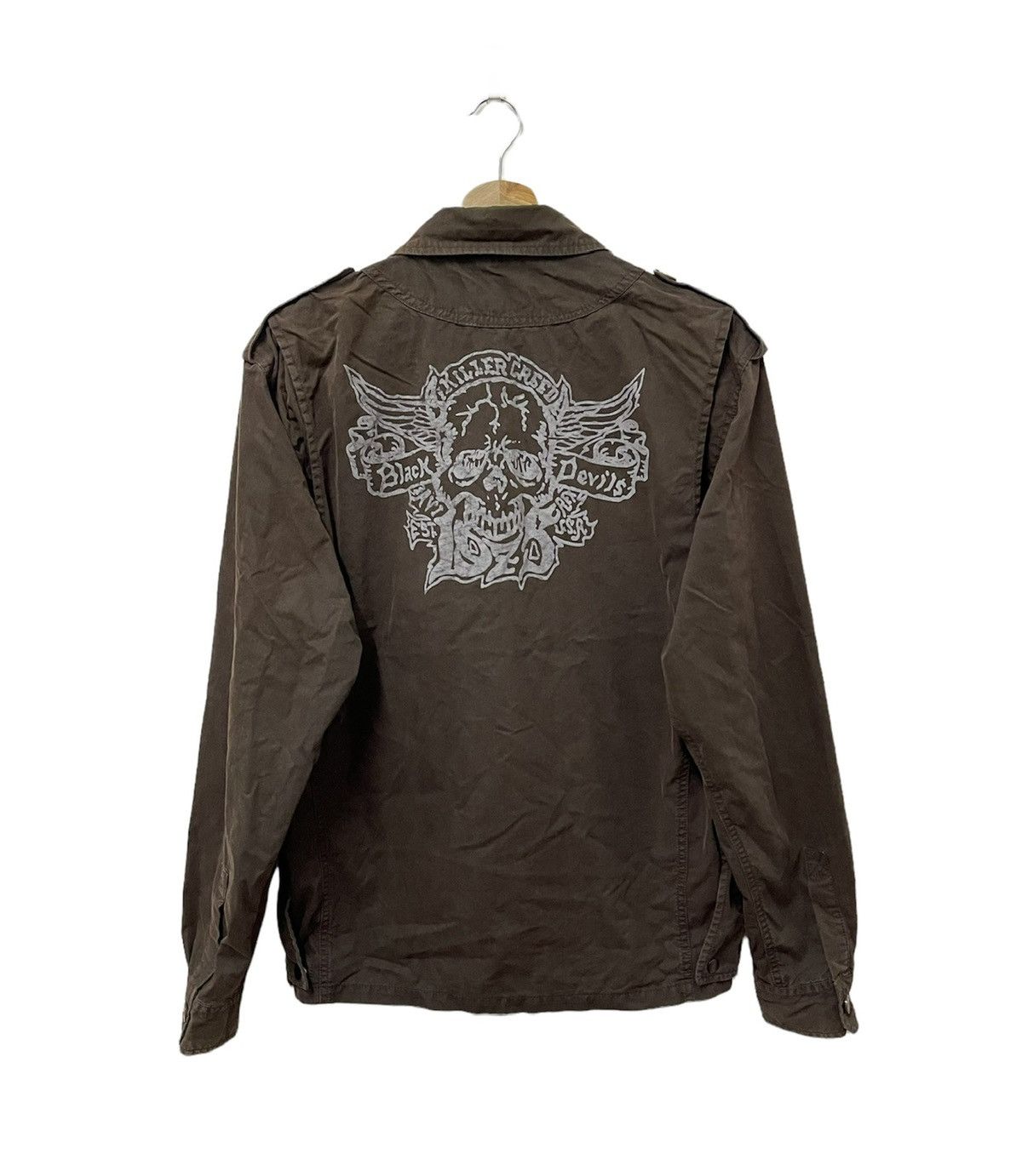 Avirex × Japanese Brand × Vintage Vintage Avirex Military Skull Big Logo Zipper Jacket Size US M / EU 48-50 / 2 - 6 Thumbnail