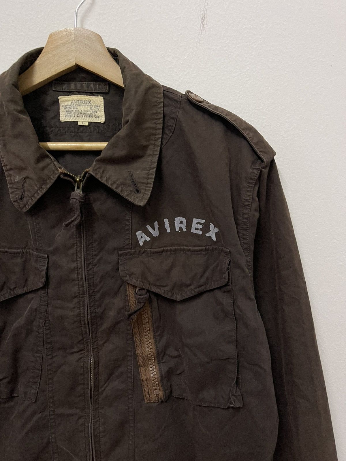 Avirex × Japanese Brand × Vintage Vintage Avirex Military Skull Big Logo Zipper Jacket Size US M / EU 48-50 / 2 - 3 Thumbnail